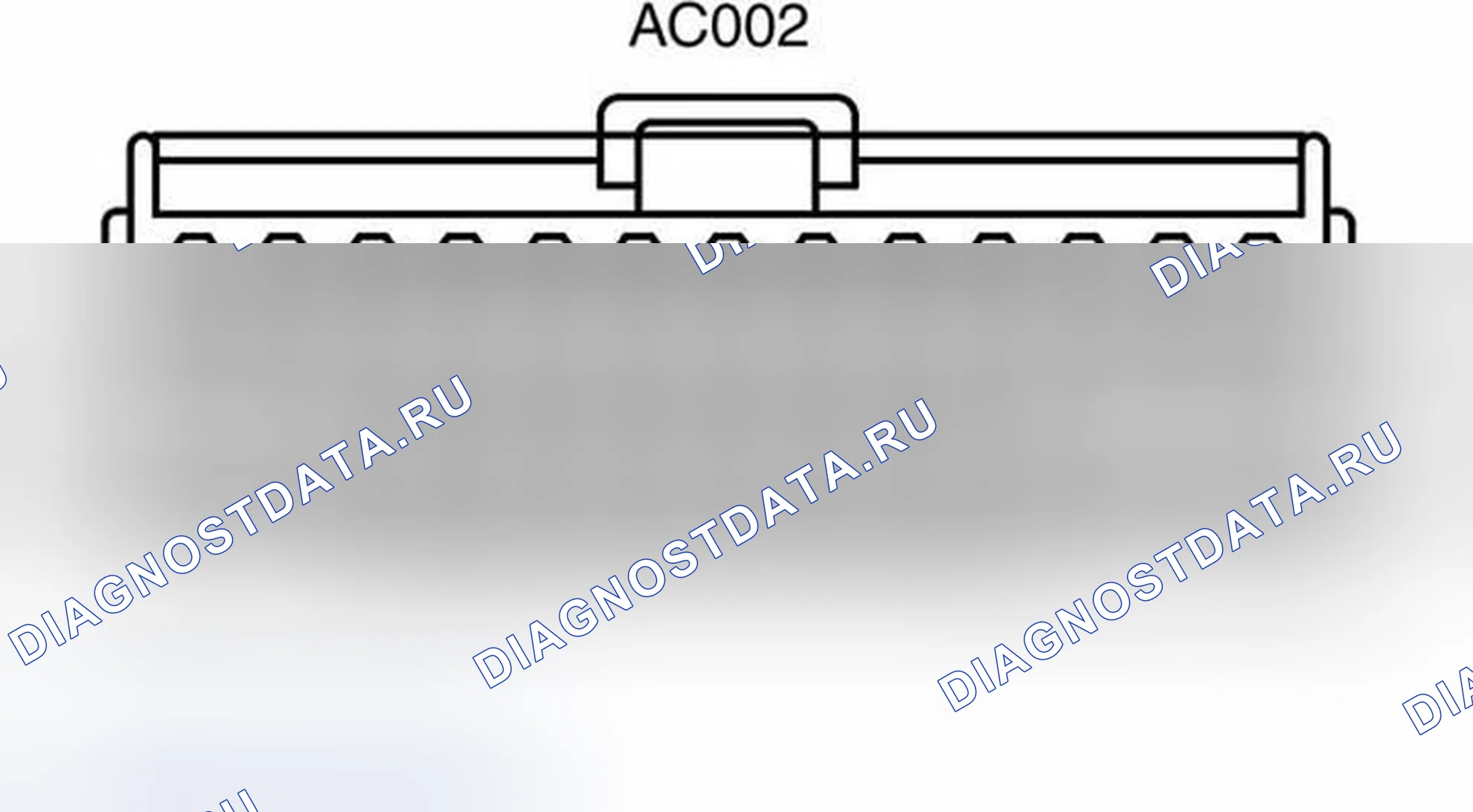 Рис. 17: Схема идентификации контактов разъема для AC002. Jaguar XKR I рестайлинг