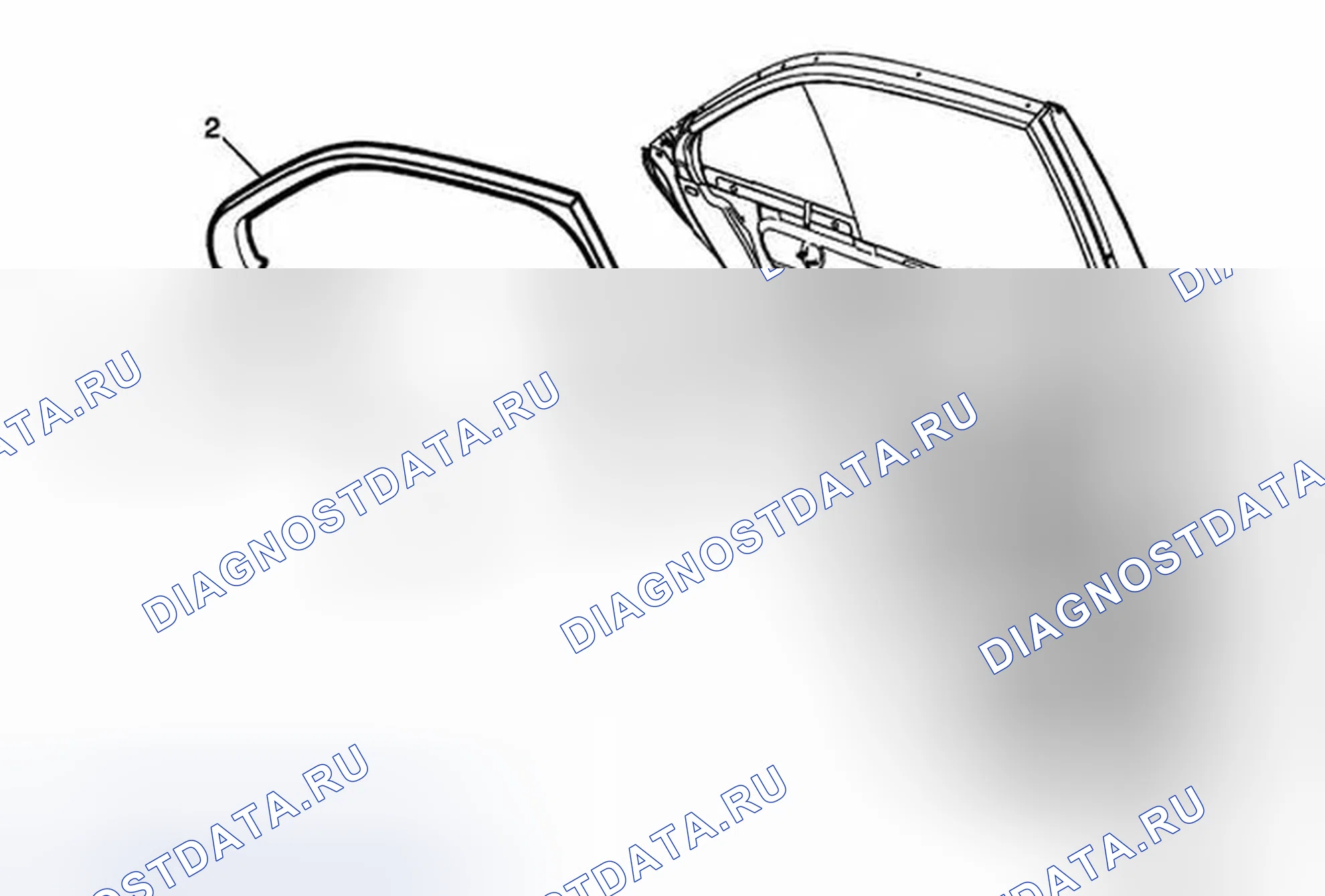 Рис. 66: Замена формовки гарнира задней боковой двери. Cadillac ATS I