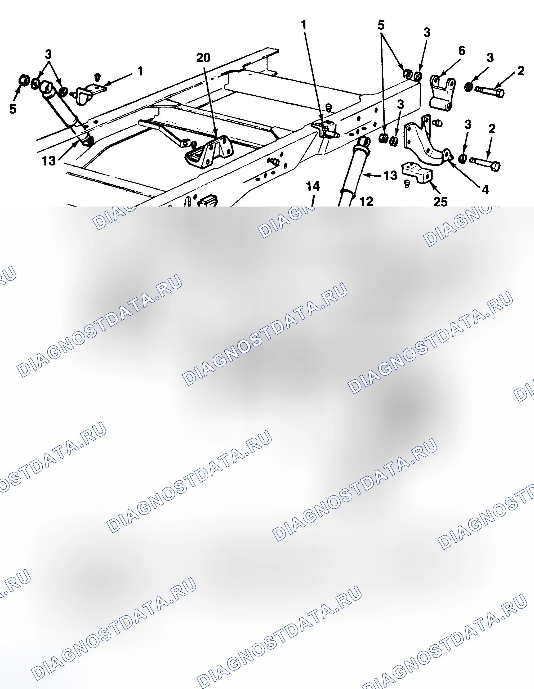 Рис. 4: РАСПОЛОЖЕНИЕ КОМПОНЕНТОВ. Chevrolet Cutaway P30 