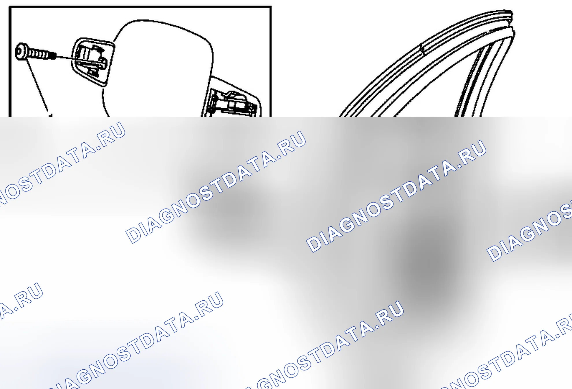 Рис. 15: Замена корпуса внешней ручки задней боковой двери. Chevrolet Equinox II