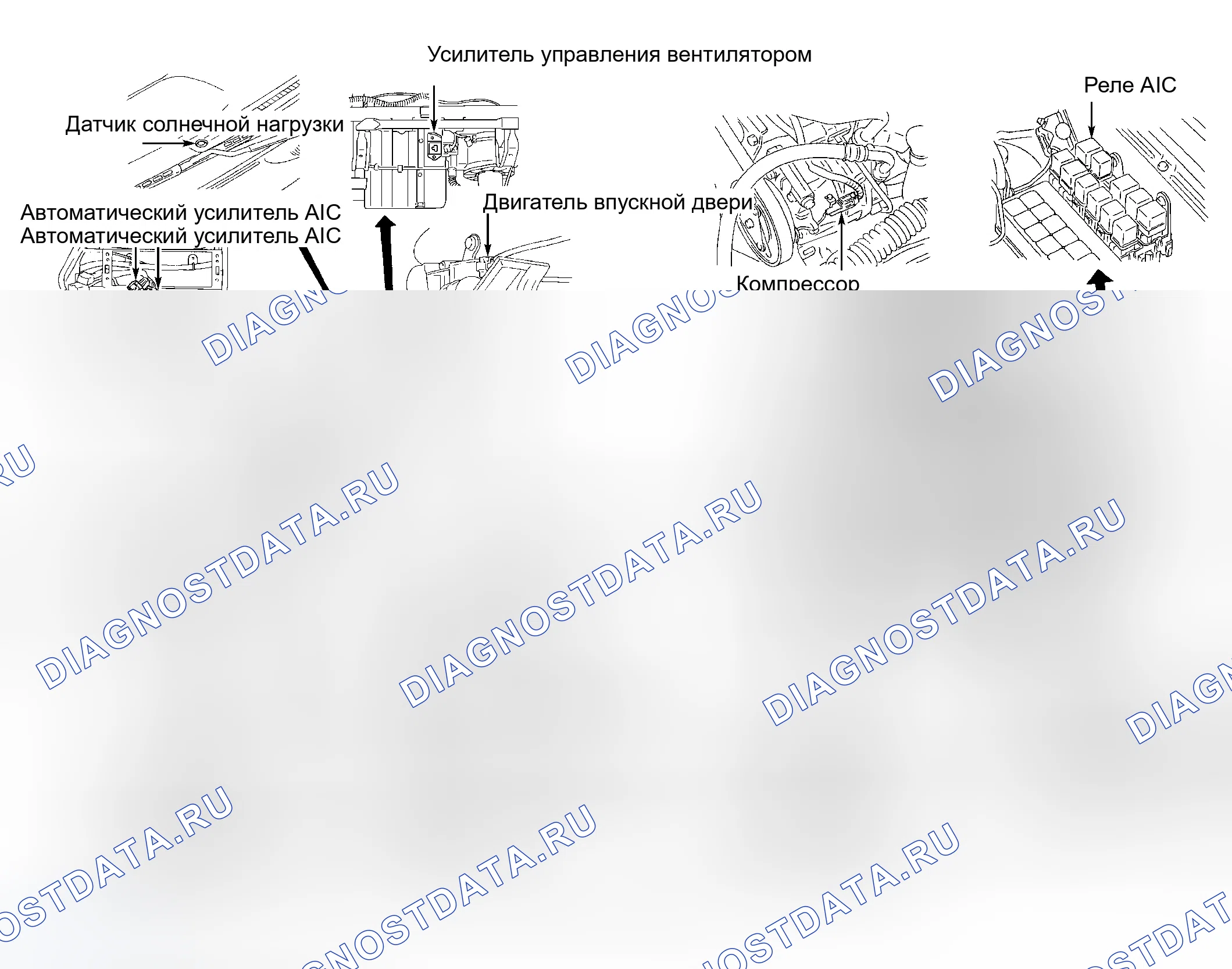 Рис. 2: ДАТЧИК СОЛНЕЧНОЙ НАГРУЗКИ. Infiniti QX4 I