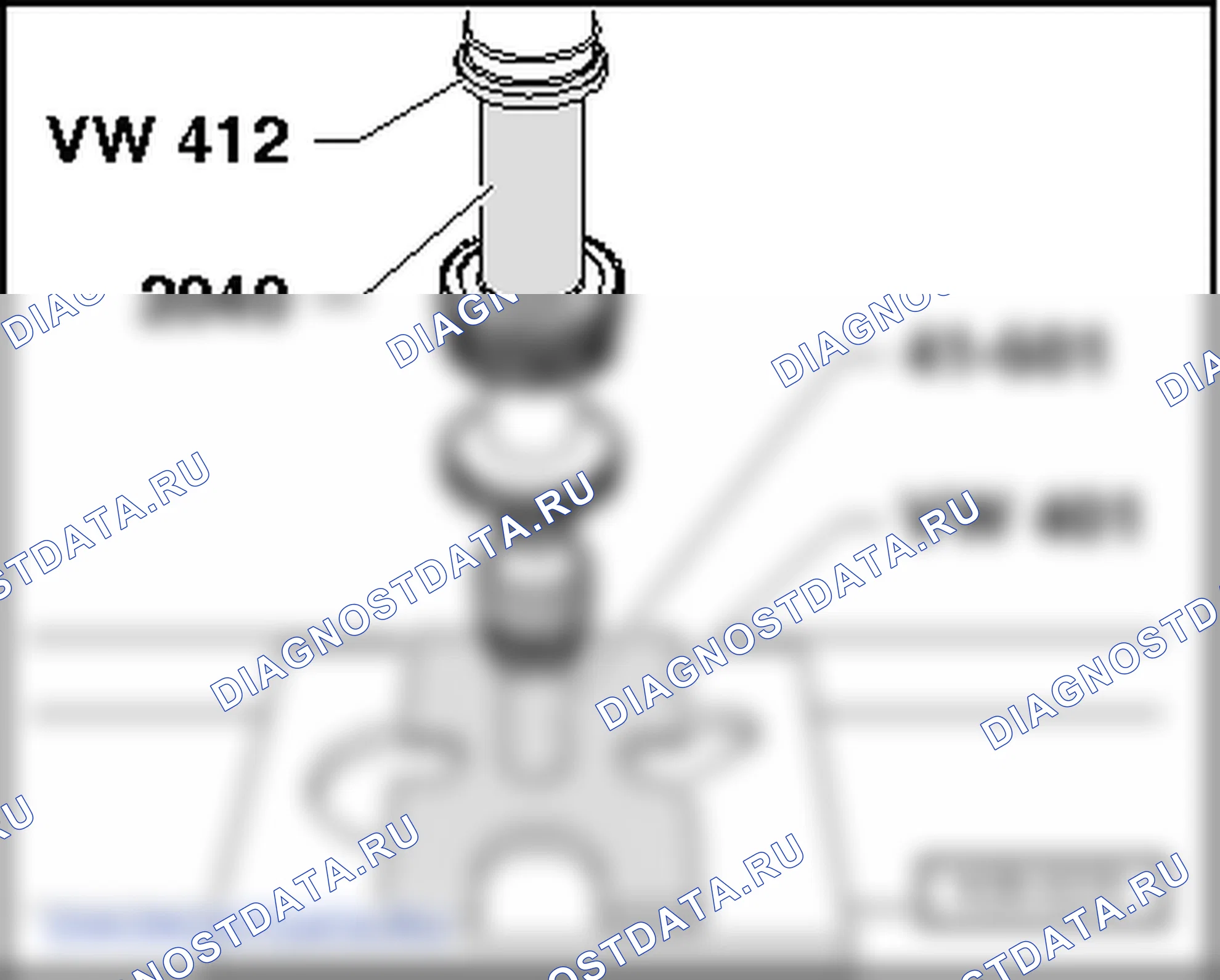 Нажатие на внутреннее кольцо конического роликового подшипника. SEAT Alhambra I
