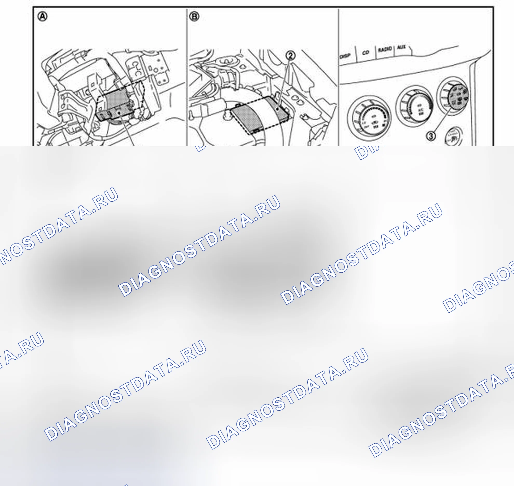 Рис. 8: Расположение компонентов. Nissan Rogue I рестайлинг
