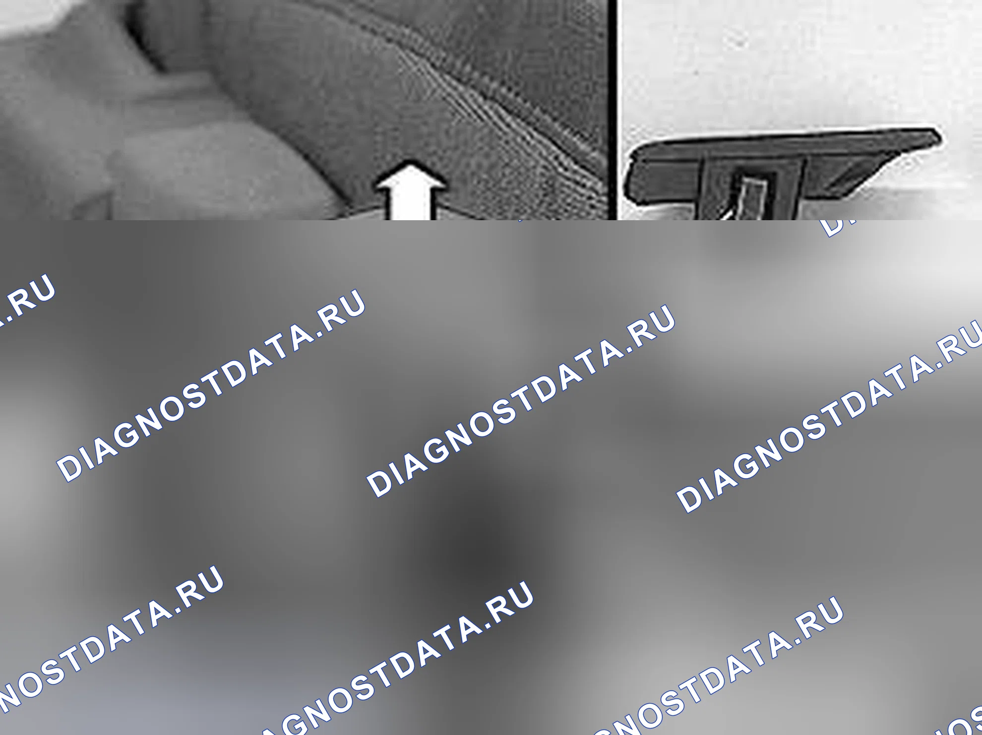 Рис. 239: Замена боковой панели переднего сиденья. Volvo V70 II