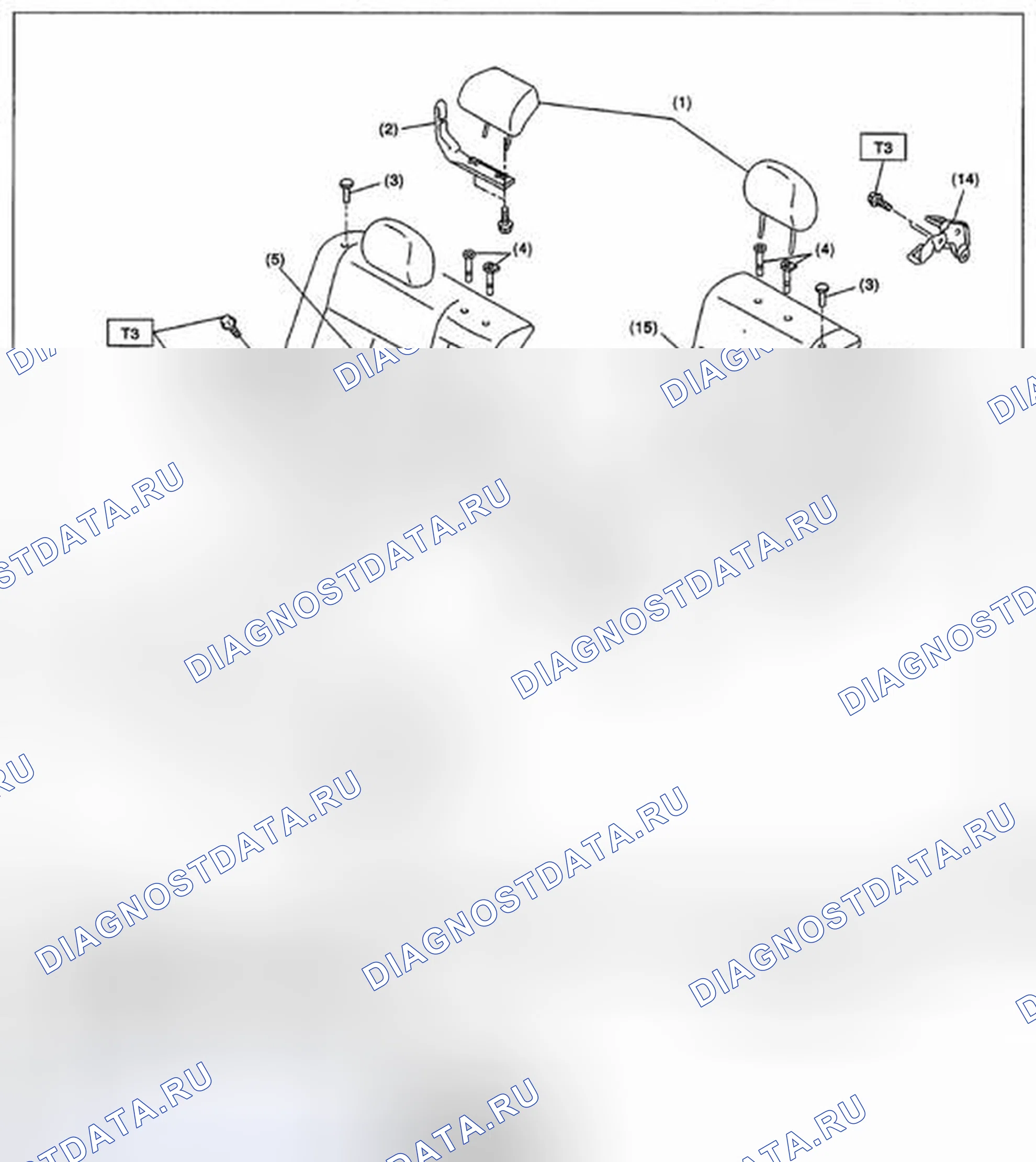 Рис. 55: ЗАДНЕЕ СИДЕНЬЕ. Subaru Impreza WRX STI GR