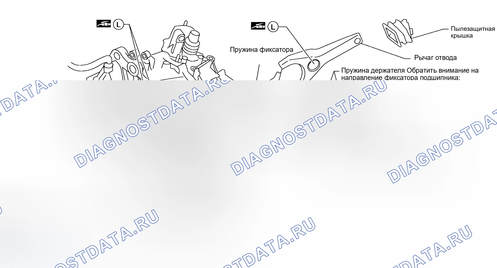 Рис. 21: Демонтаж и монтаж (модели 5 M / T). Nissan Altima L31 рестайлинг