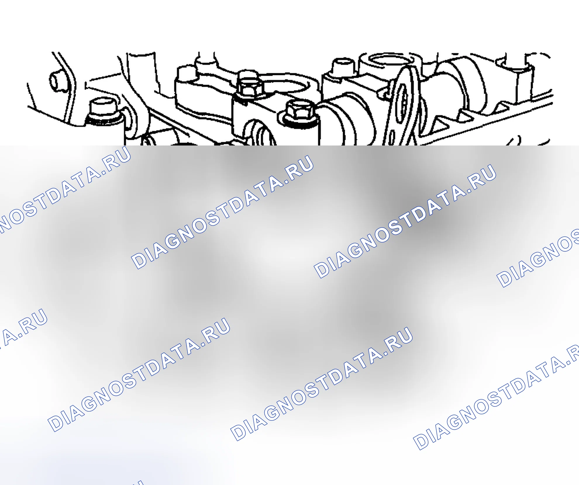 Рис. 965: > > C < < УСТАНОВКА КРОНШТЕЙНА ВОЗДУХОРАСПРЕДЕЛИТЕЛЯ. Mazda MX-5 NA
