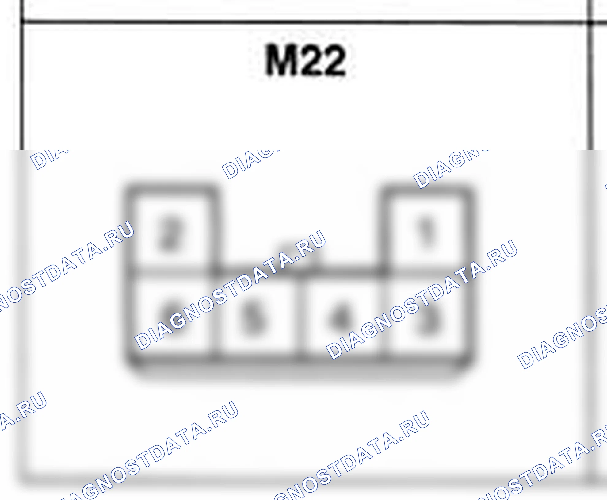 Распиновка разъёма M22 — основного жгута. Hyundai Atos MX