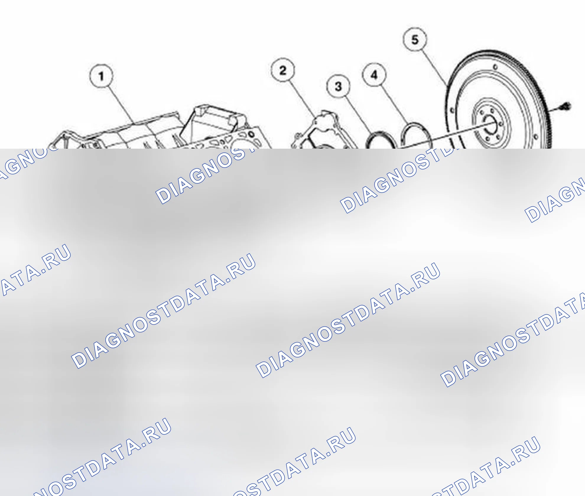 Рис. 498: Компоненты заднего конца двигателя 4.6L. Ford Expedition II