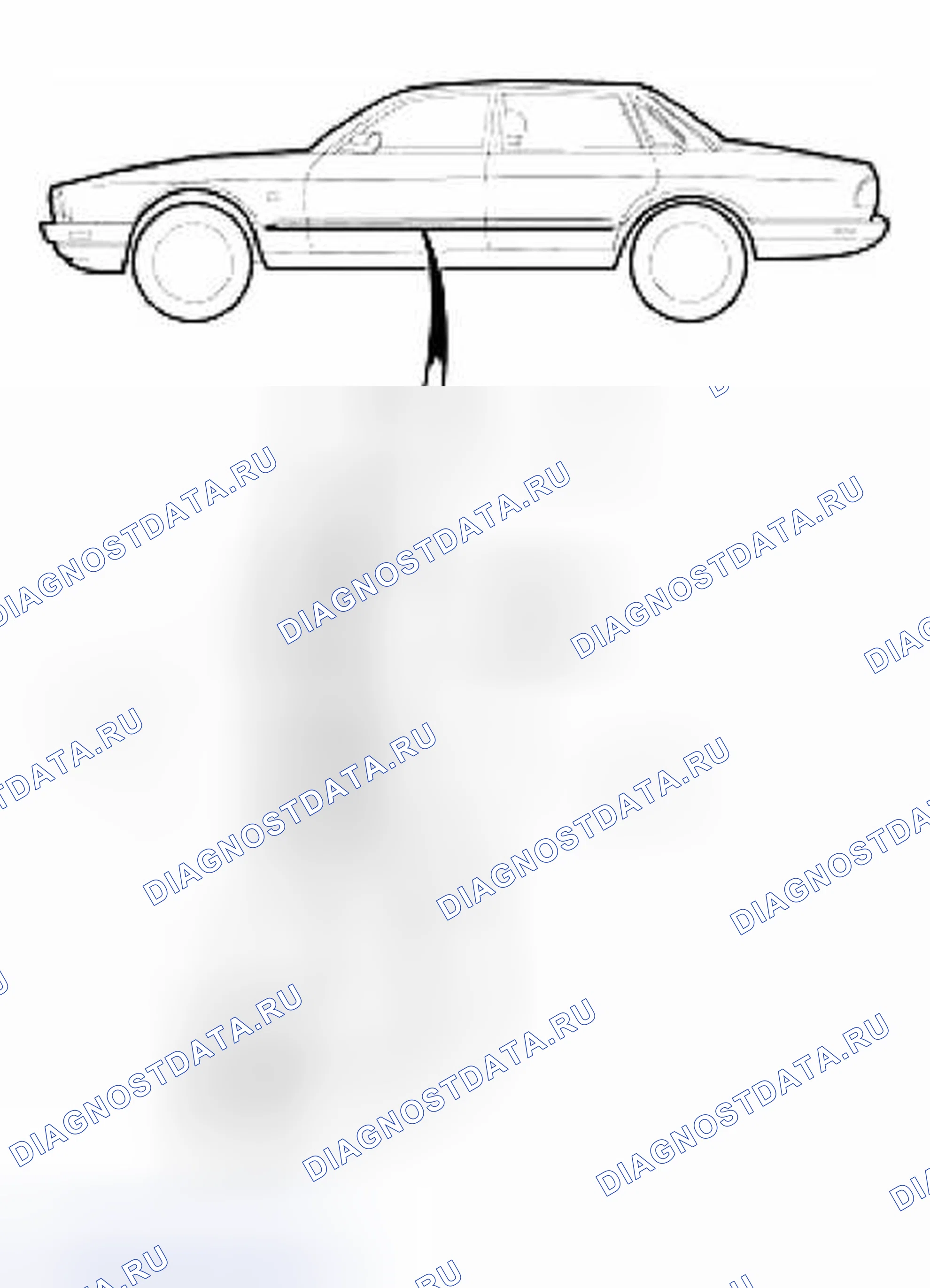 Рис. 110: Боковые формовочные позиции. Jaguar XJ II
