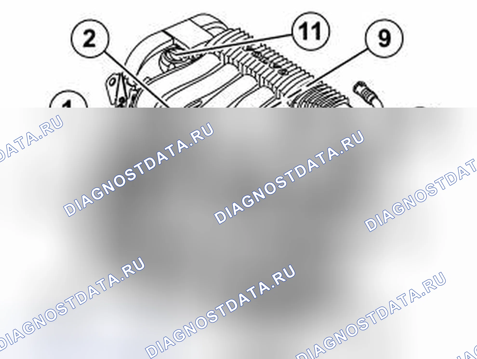 Рис. 249: УСТАНОВКА ДЕТАЛЕЙ НА БЛОК ДВИГАТЕЛЯ. Volvo V50 I рестайлинг