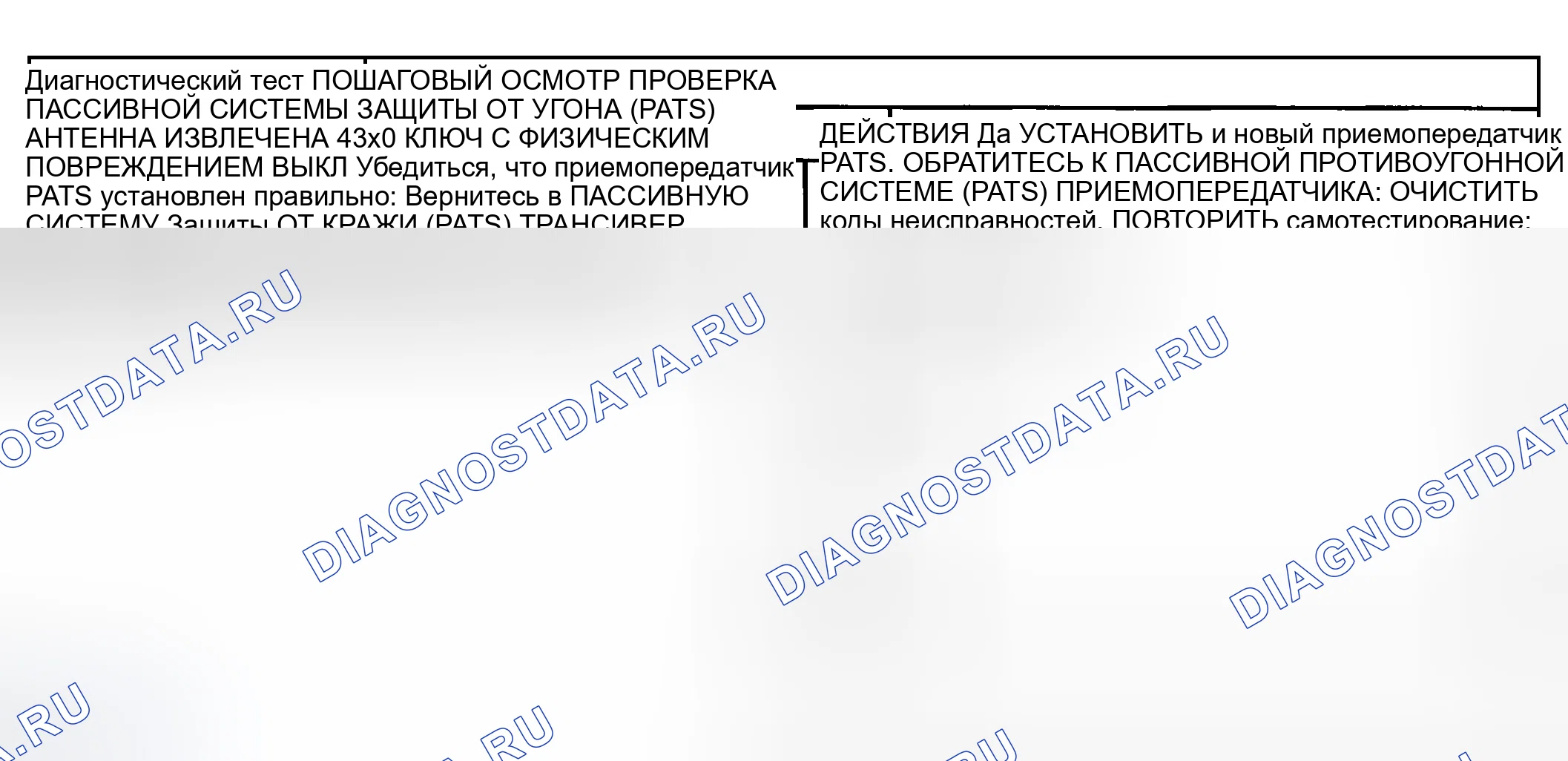 Рис. 4: диагностический тест 1: АНТЕННА НЕ ПОДКЛЮЧЕНА. Mazda Tribute I