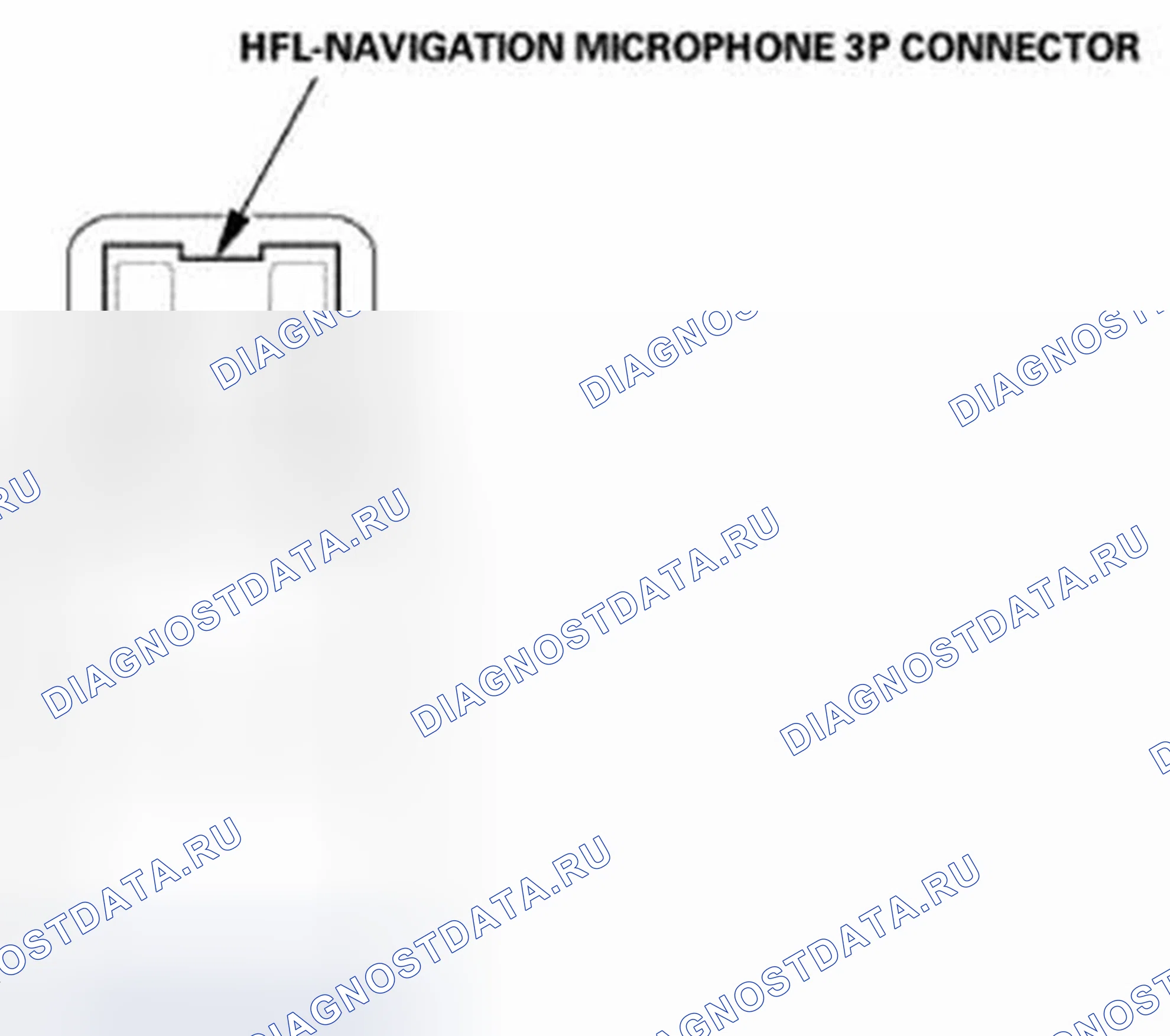 Рис. 484: Разъем навигационного микрофона Hfl для входов и выходов. Honda CR-V IV