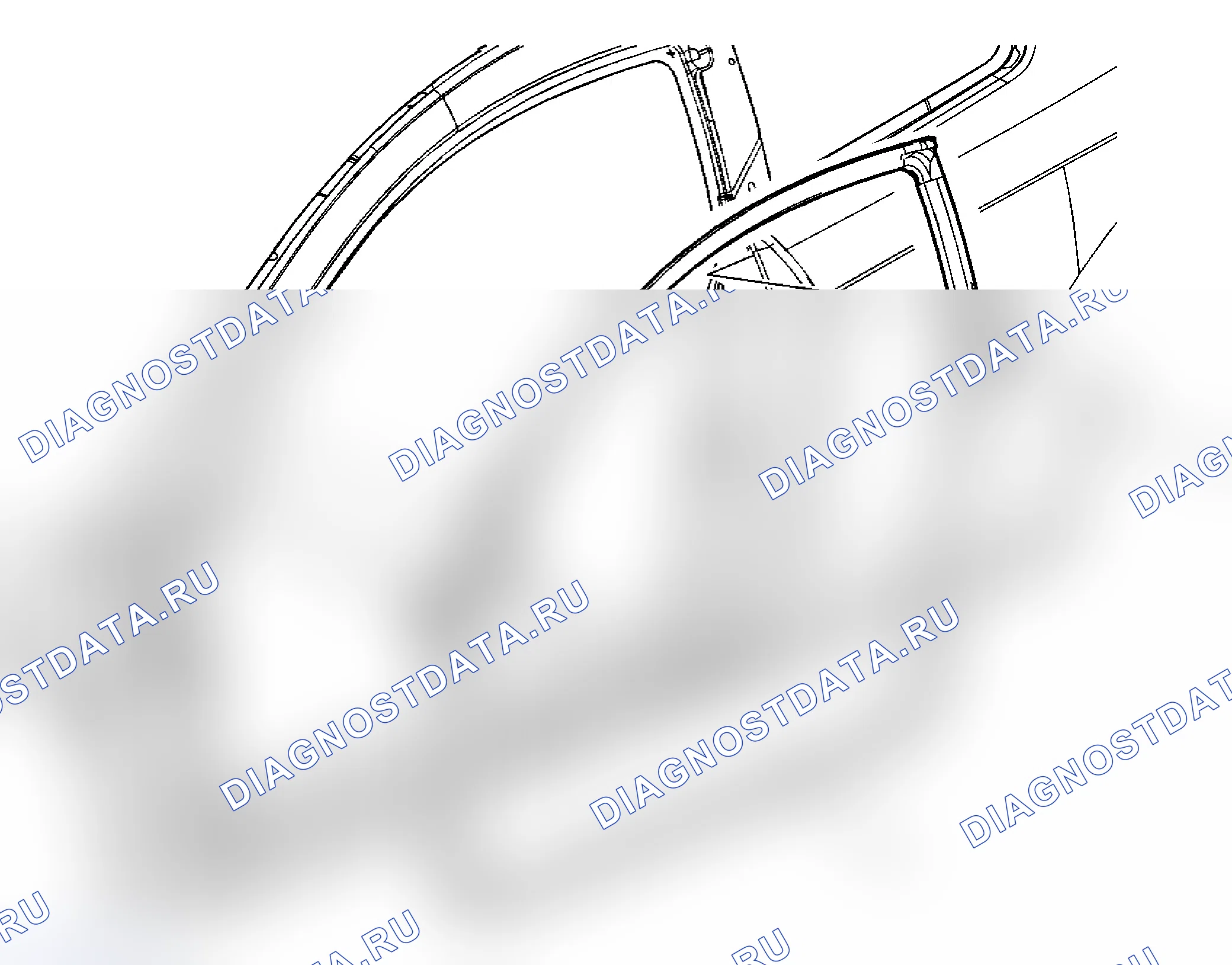 Рис. 24: Замена передней двери Weatherstrip (купе). Pontiac G6 I final