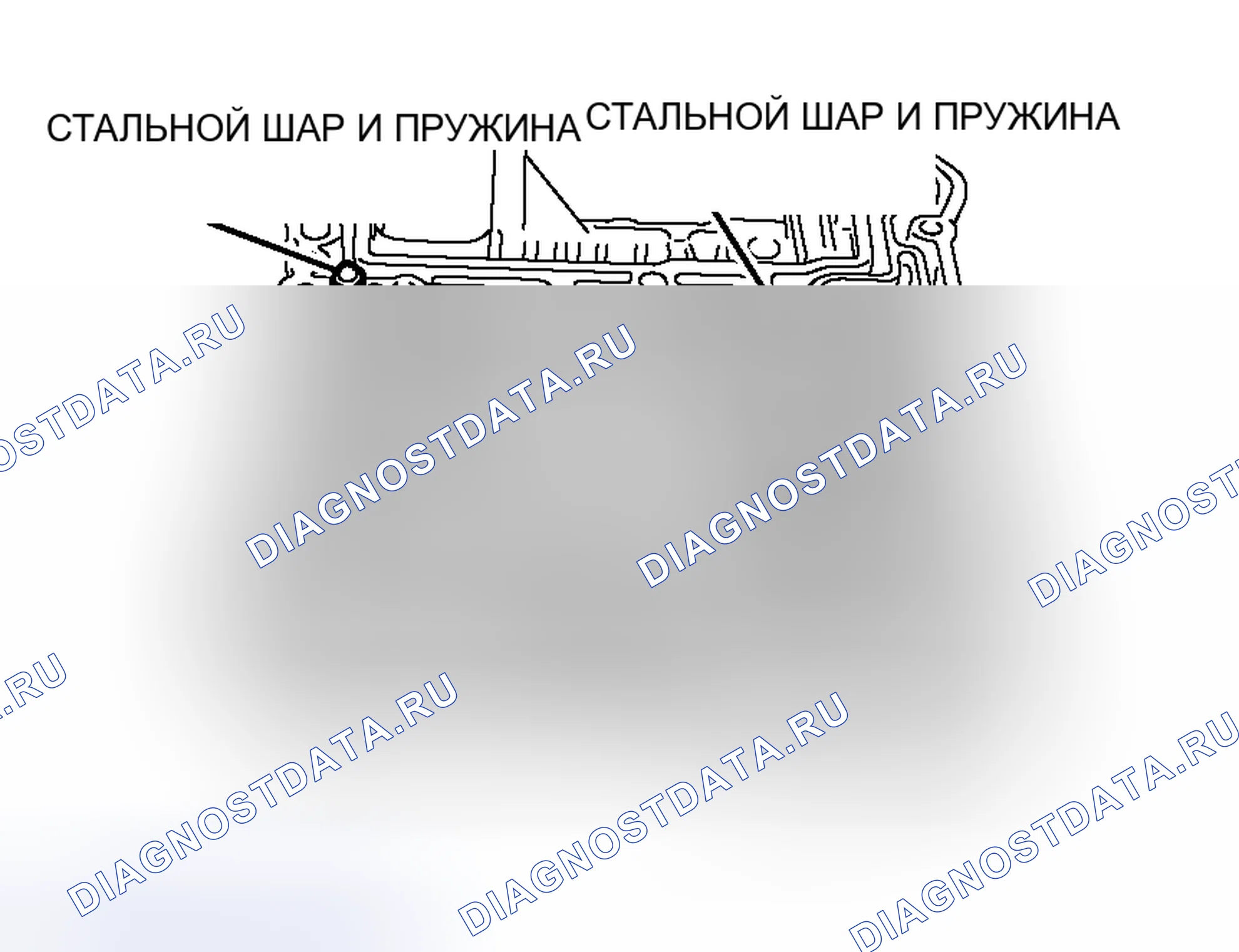 Рис. 357: > > A < < ПРУЖИНА, СТАЛЬНОЙ ШАРИК, ДЕМПФИРУЮЩИЙ КЛАПАН И УСТАНОВКА ПРУЖИНЫ ДЕМПФИРУЮЩЕГО КЛАПАНА. Honda Fit Shuttle I