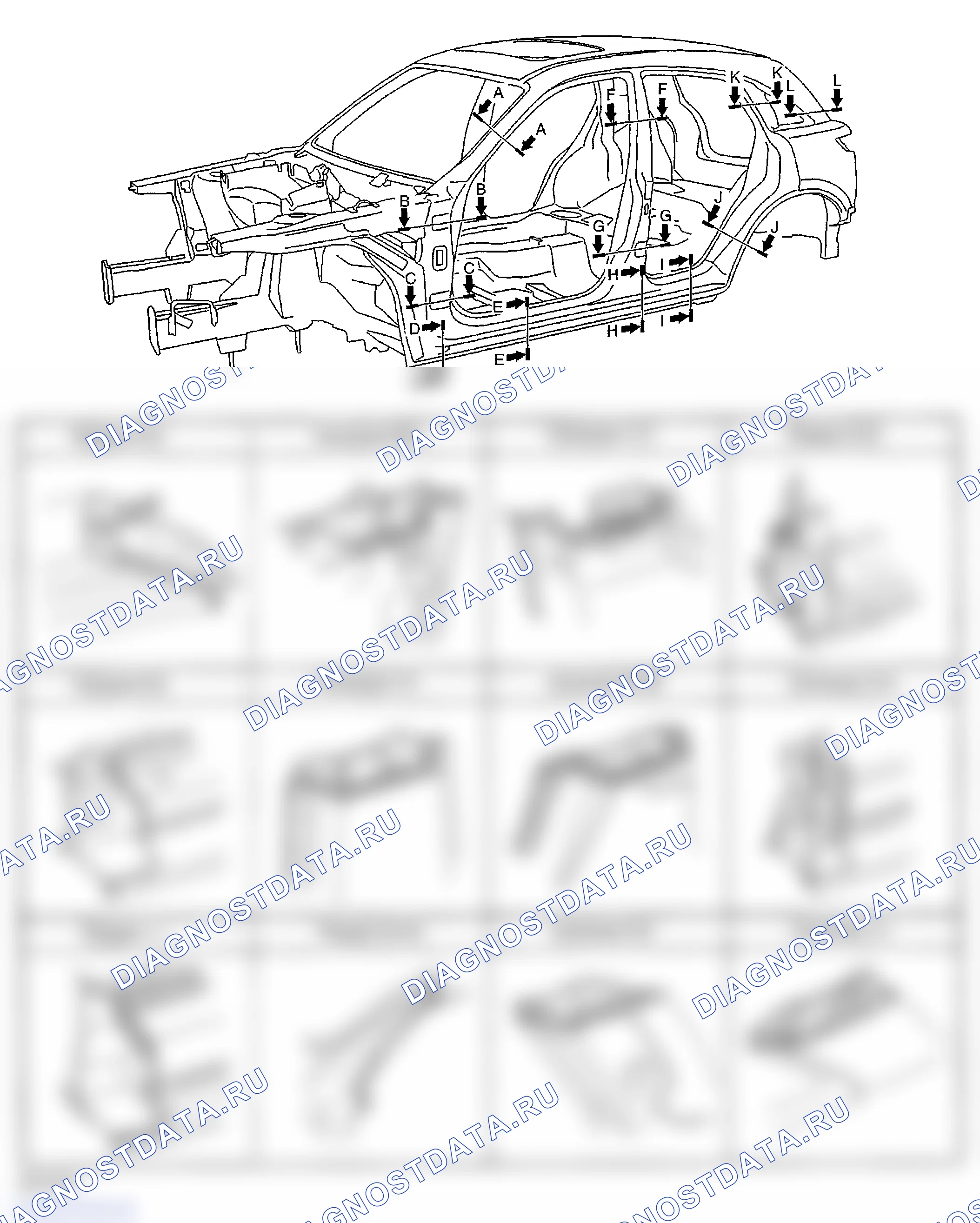 Рис. 39: КОНСТРУКЦИЯ КУЗОВА. Infiniti FX35 I
