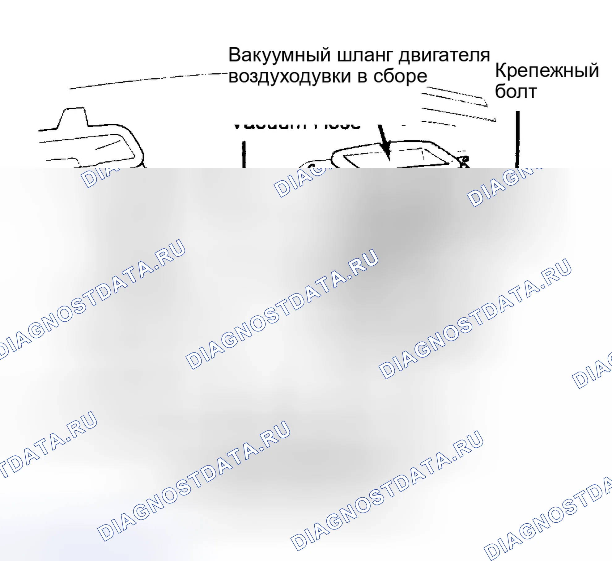 Рис. 1: Демонтаж узла двигателя воздуходувки (Accord и Prelude). Honda Accord II