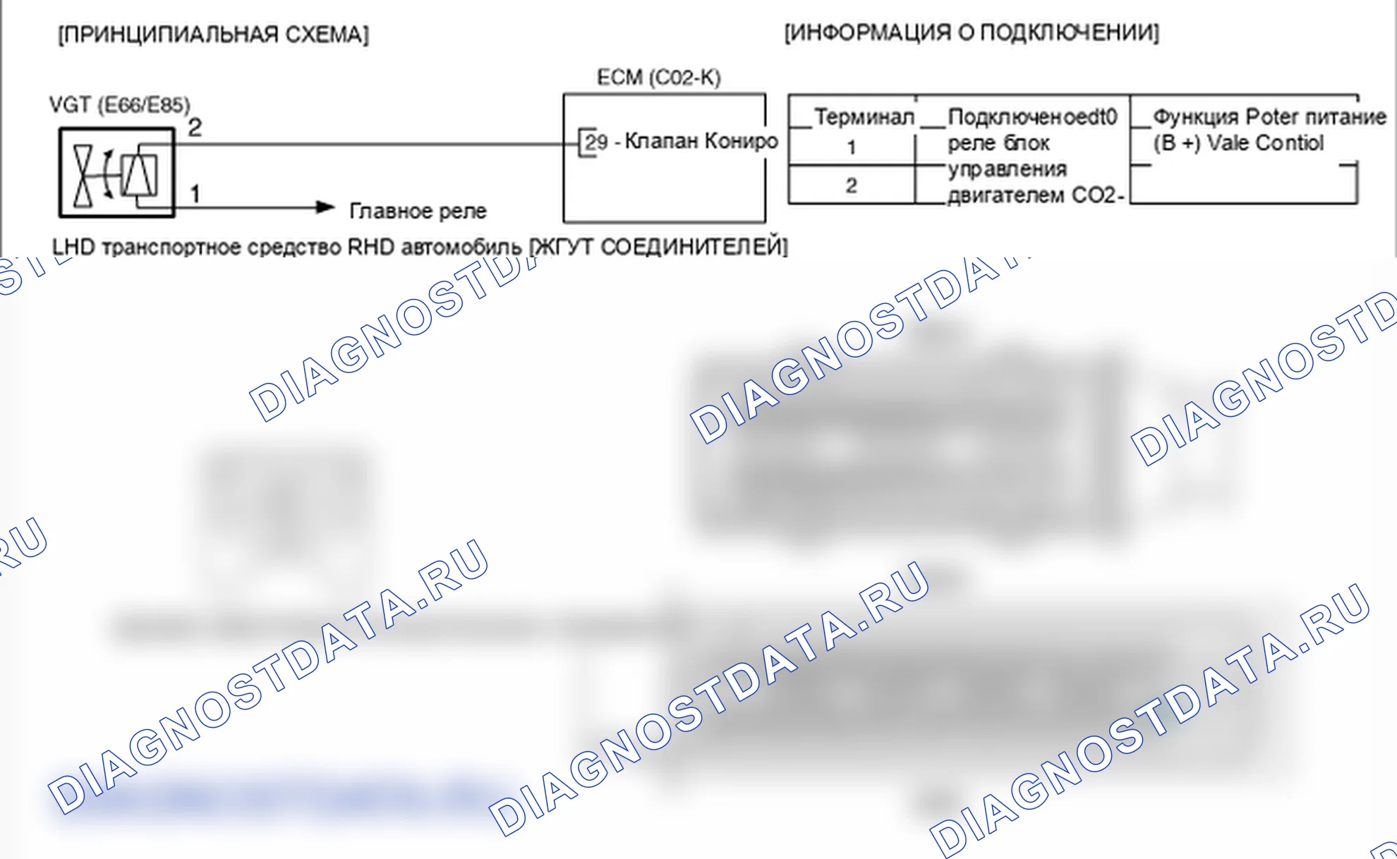 Фрагмент электросхемы: P0047. Kia Sorento BL