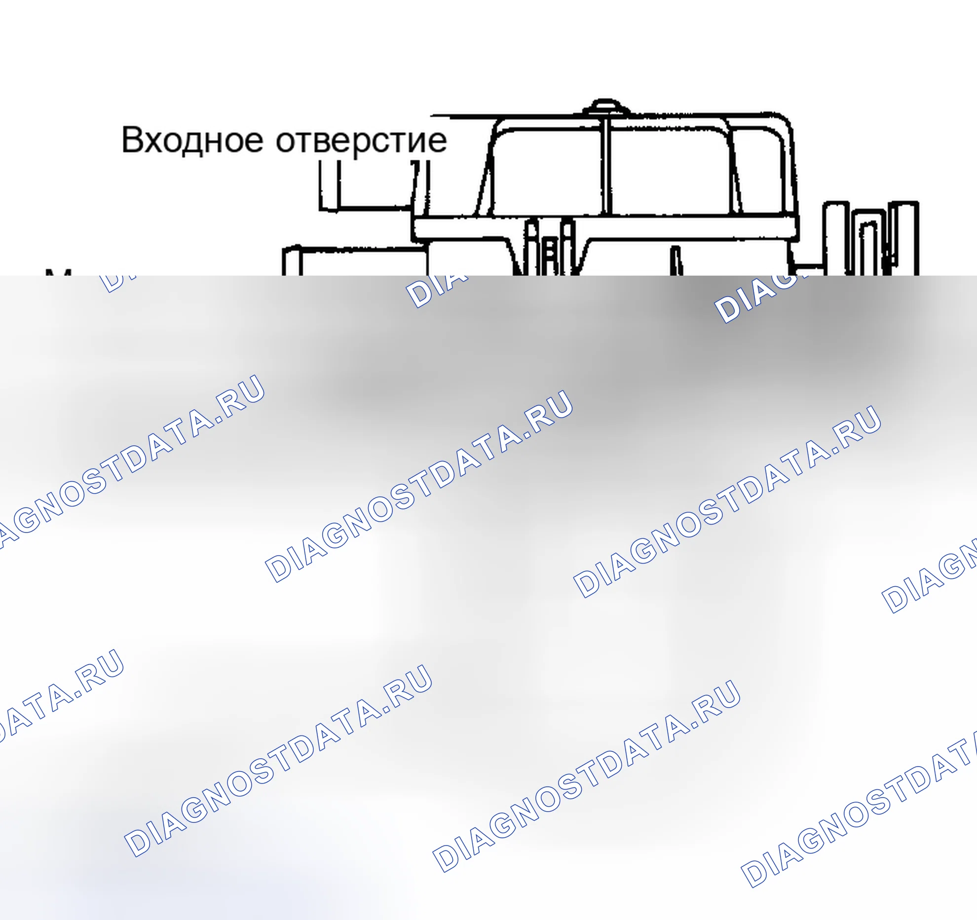 Рис. 38: Идентификация компонентов электрического воздушного насоса. Hyundai Lantra II