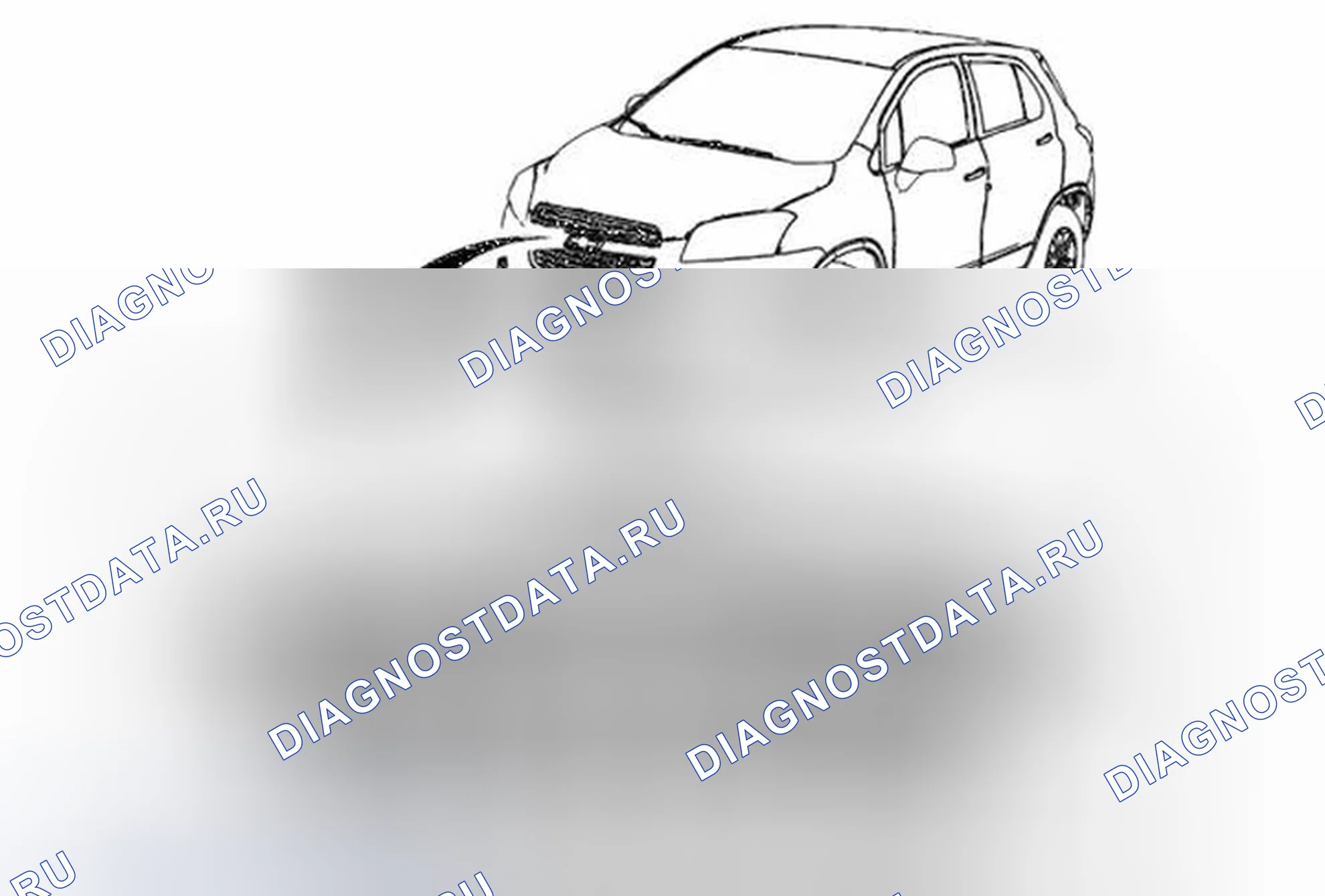 Рис. 17: Замена эмблемы/паспортной таблички радиаторной решетки (Trax). Buick Encore I
