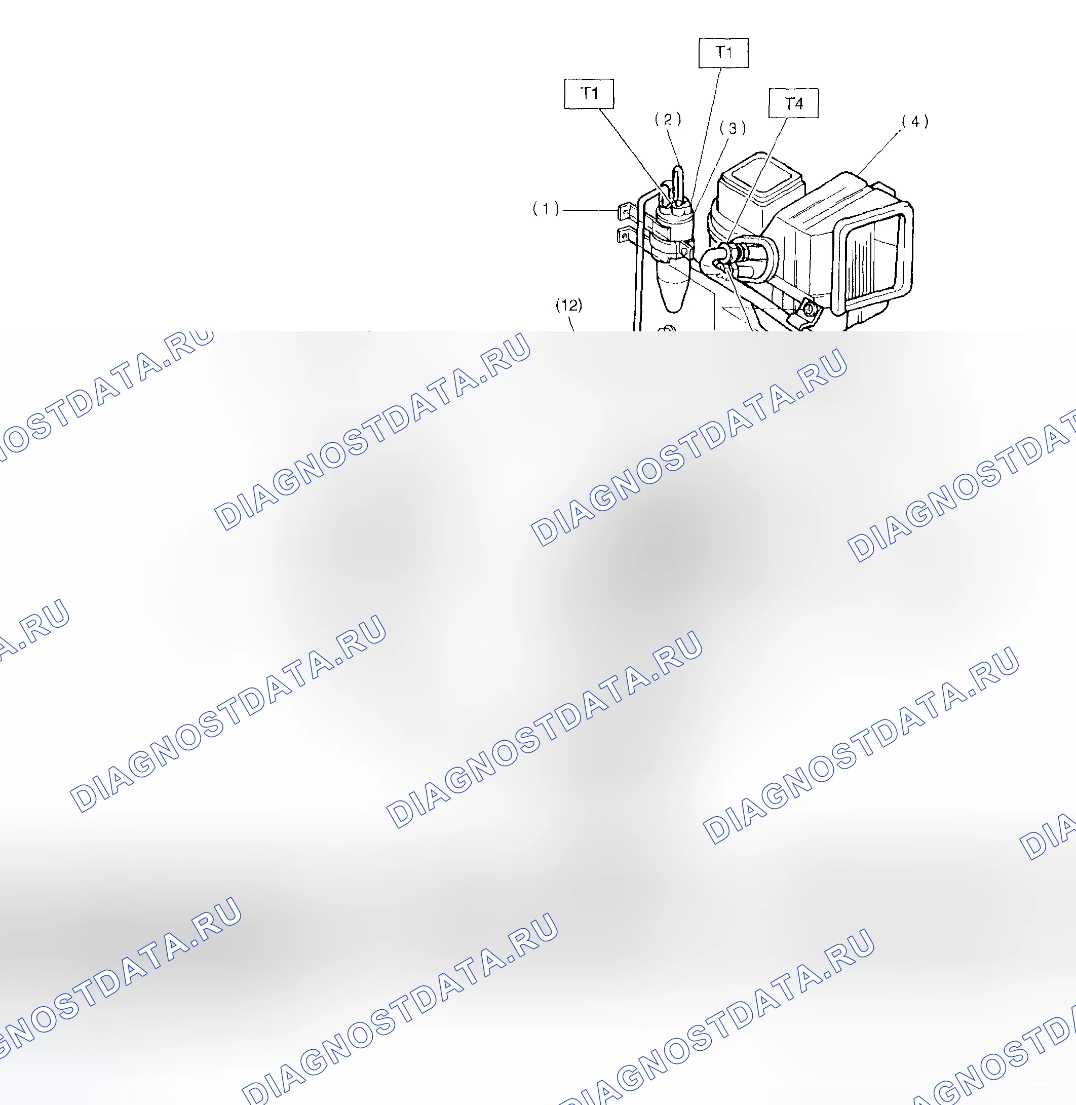 Рис. 5: Идентификация компонентов кондиционера. Subaru Impreza GD/GC/GG