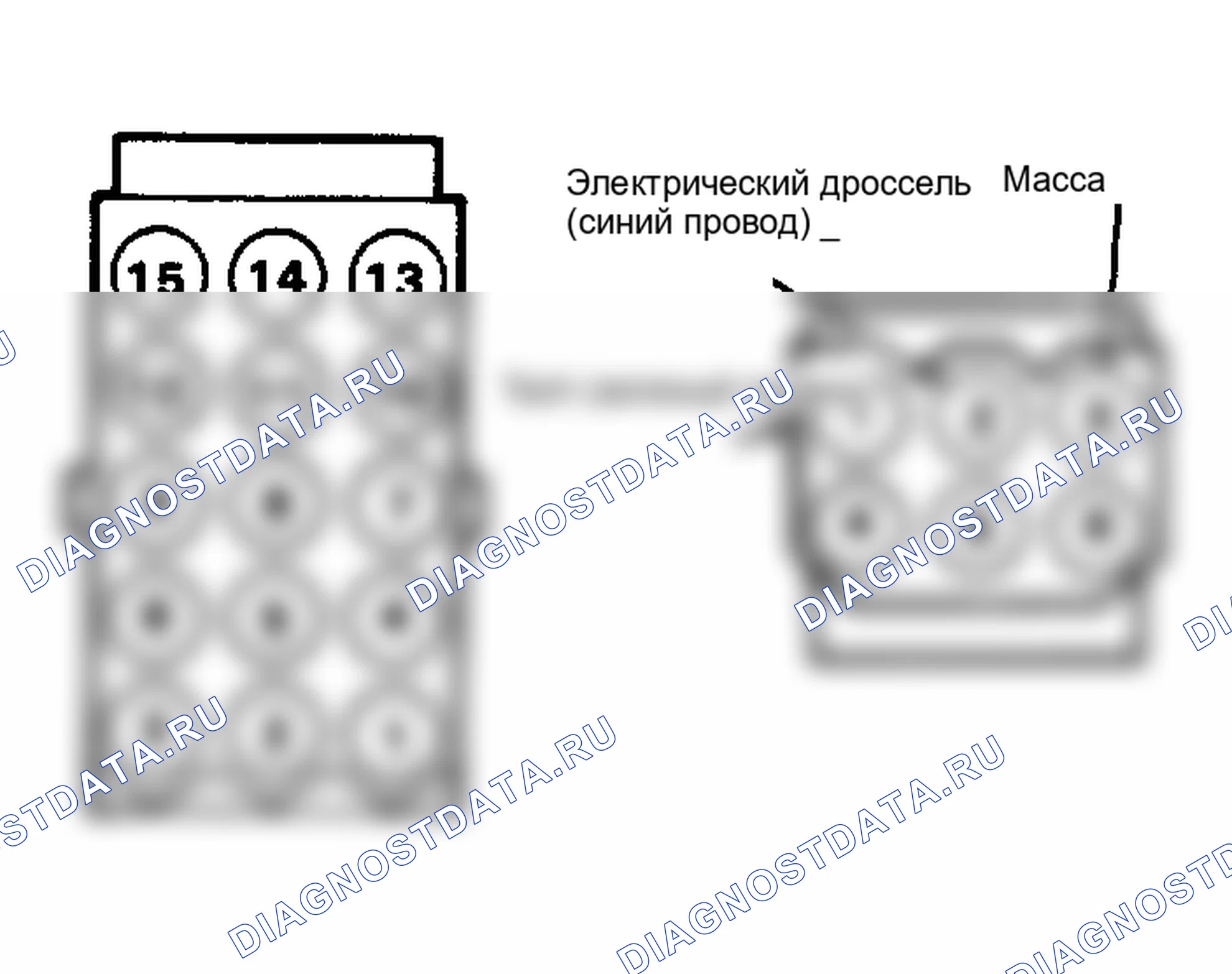 Рис. 39: Расположение выводов диагностического разъема Подключить измеритель к этим клеммам в соответствии с указаниями тестовых таблиц.. AMC Eagle I