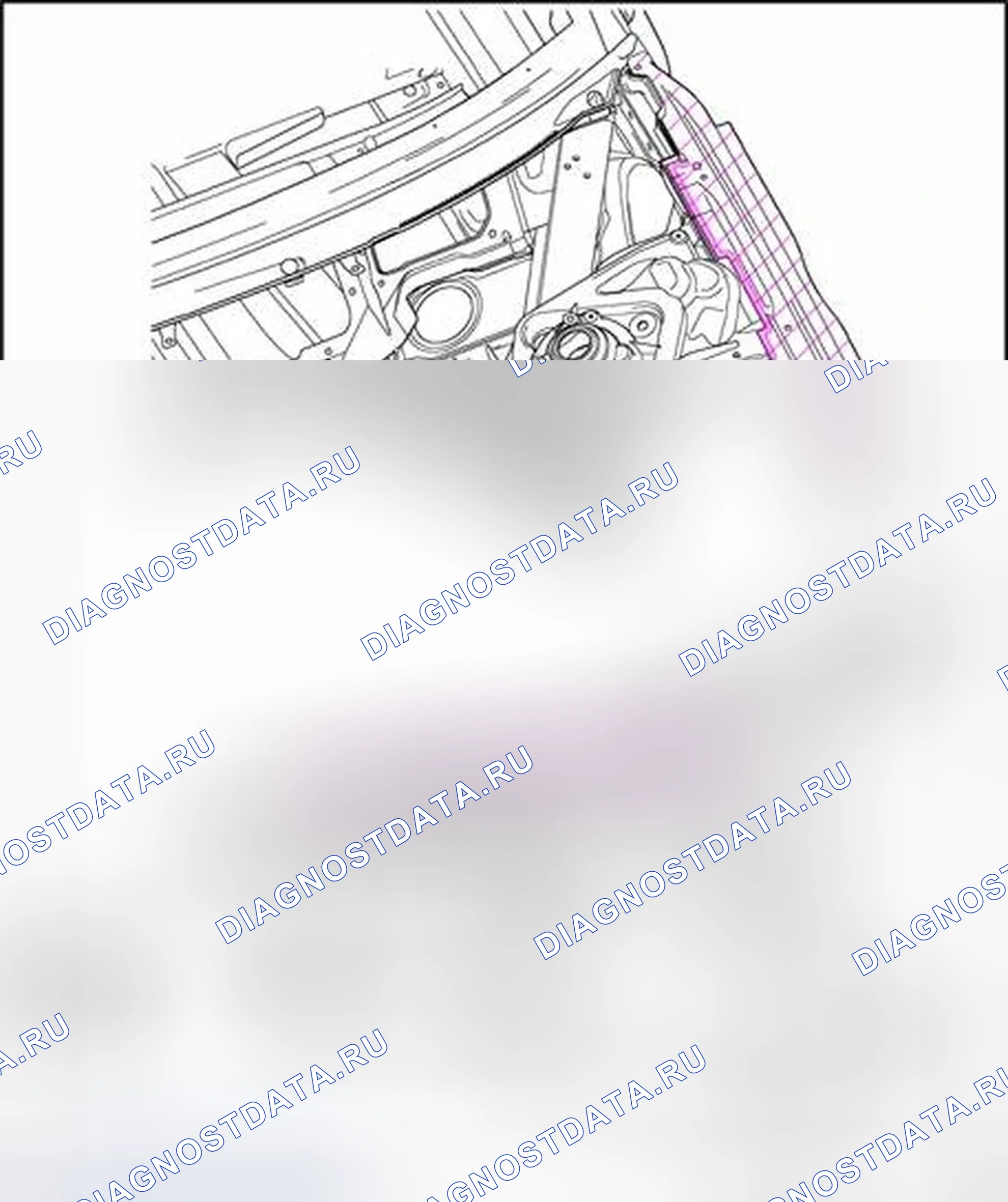 Рис. 44: Места резки. Audi A8 D3 рестайлинг