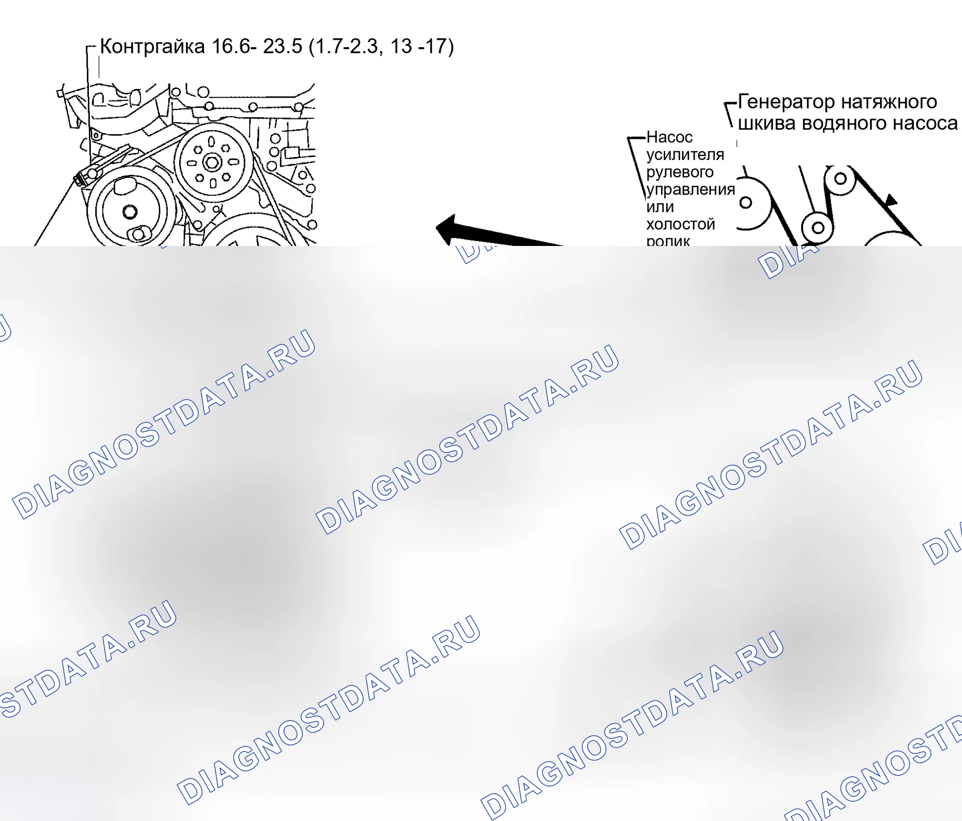 Рис. 6: ПРОКЛАДКА ПРИВОДНОГО РЕМНЯ (1.8L). Nissan Sentra B15