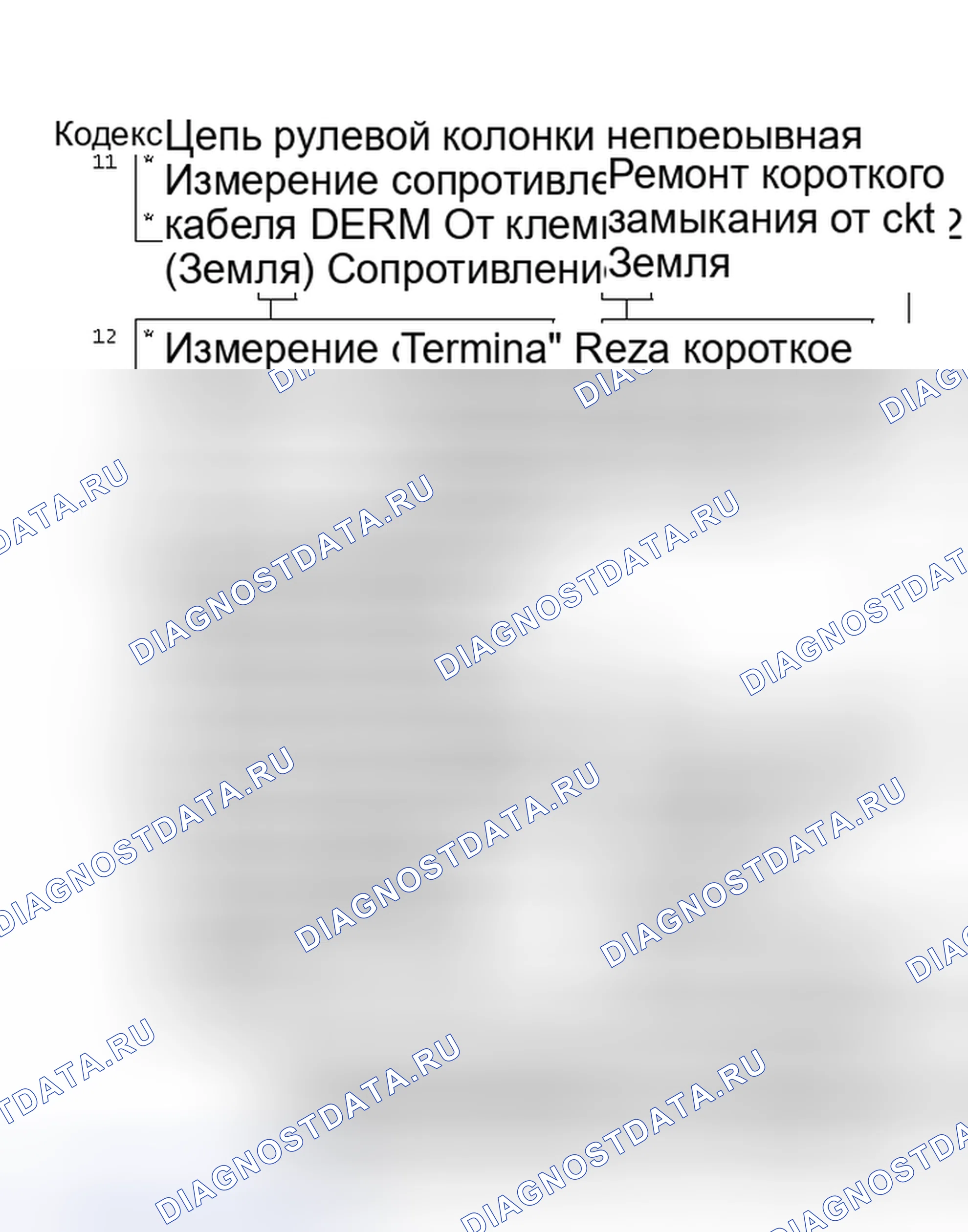 Рис. 56: Код 24 (1 из 5), продолжение схемы рулевой колонки. Saturn SC I