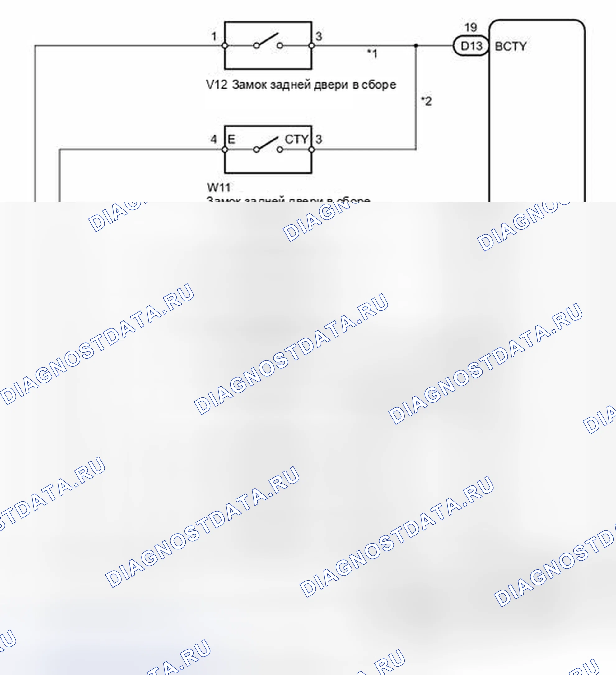 Рис. 3: электросхема. Toyota Sienna III