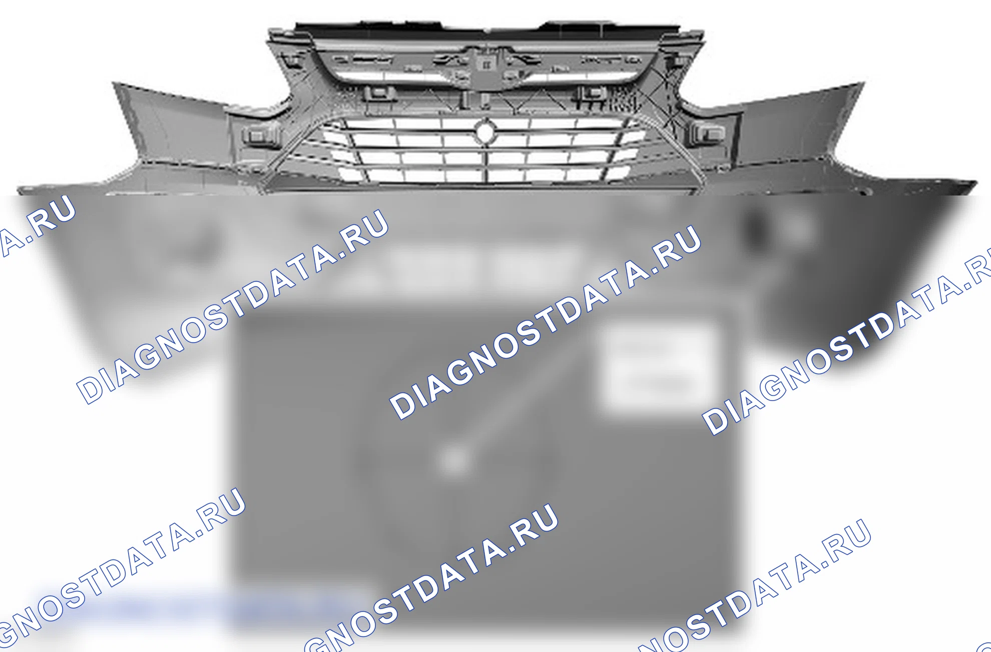 Разборка и сборка кожуха переднего бампера. Ford Transit Custom I
