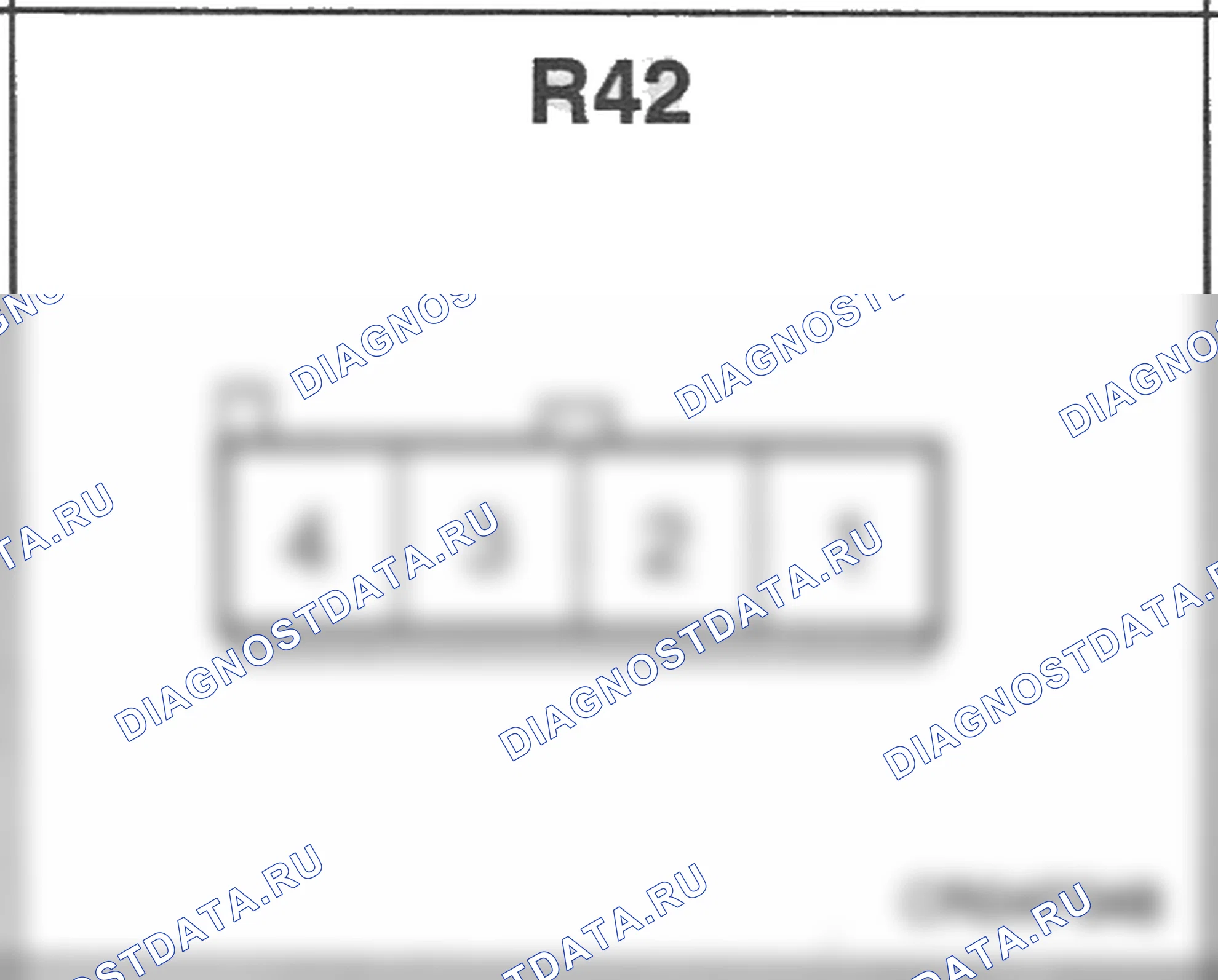 Распиновка разъёма R42 — заднего жгута. Hyundai Accent LC