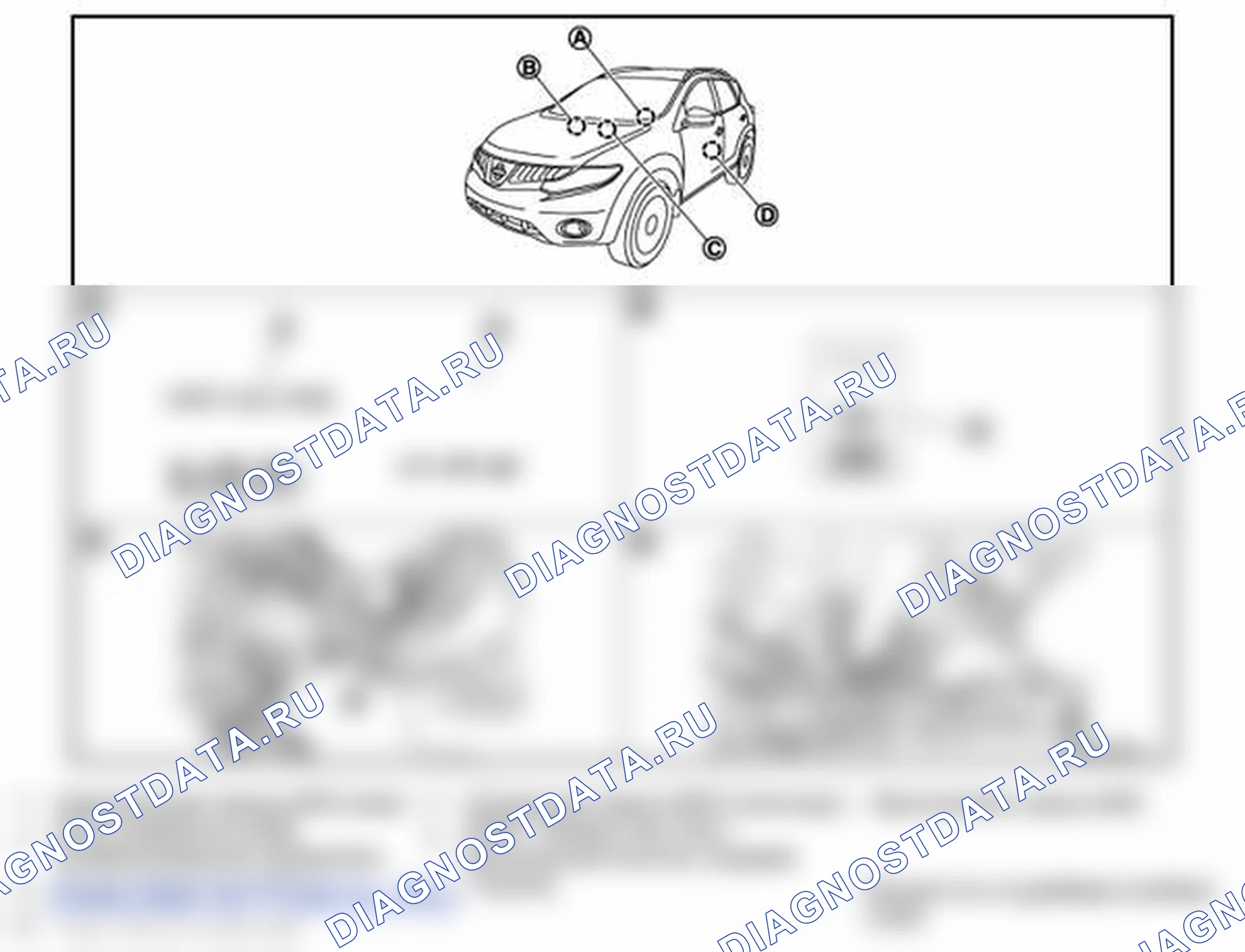Рис. 4: Расположение компонентов. Nissan Murano Z51 рестайлинг