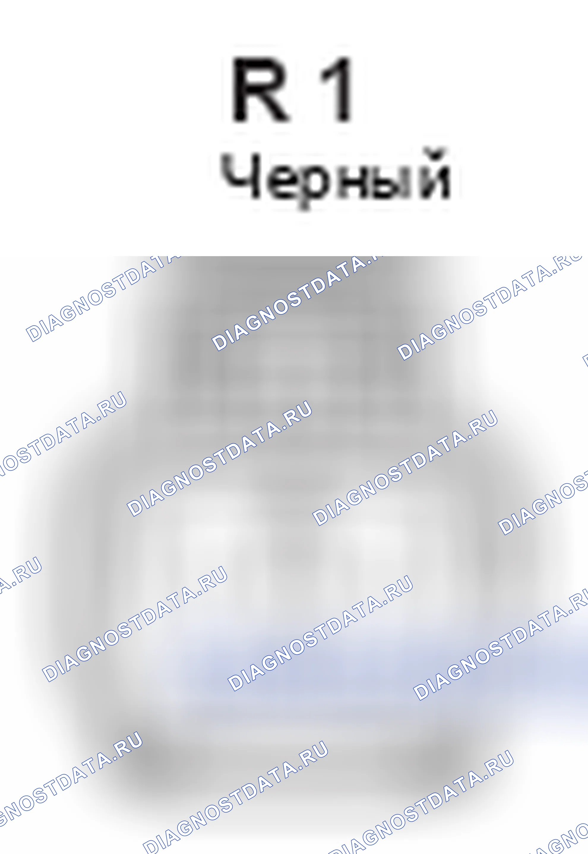 Рис. 498: Вид с торца разъема двигателя задней шайбы (R 1). Lexus RX II рестайлинг