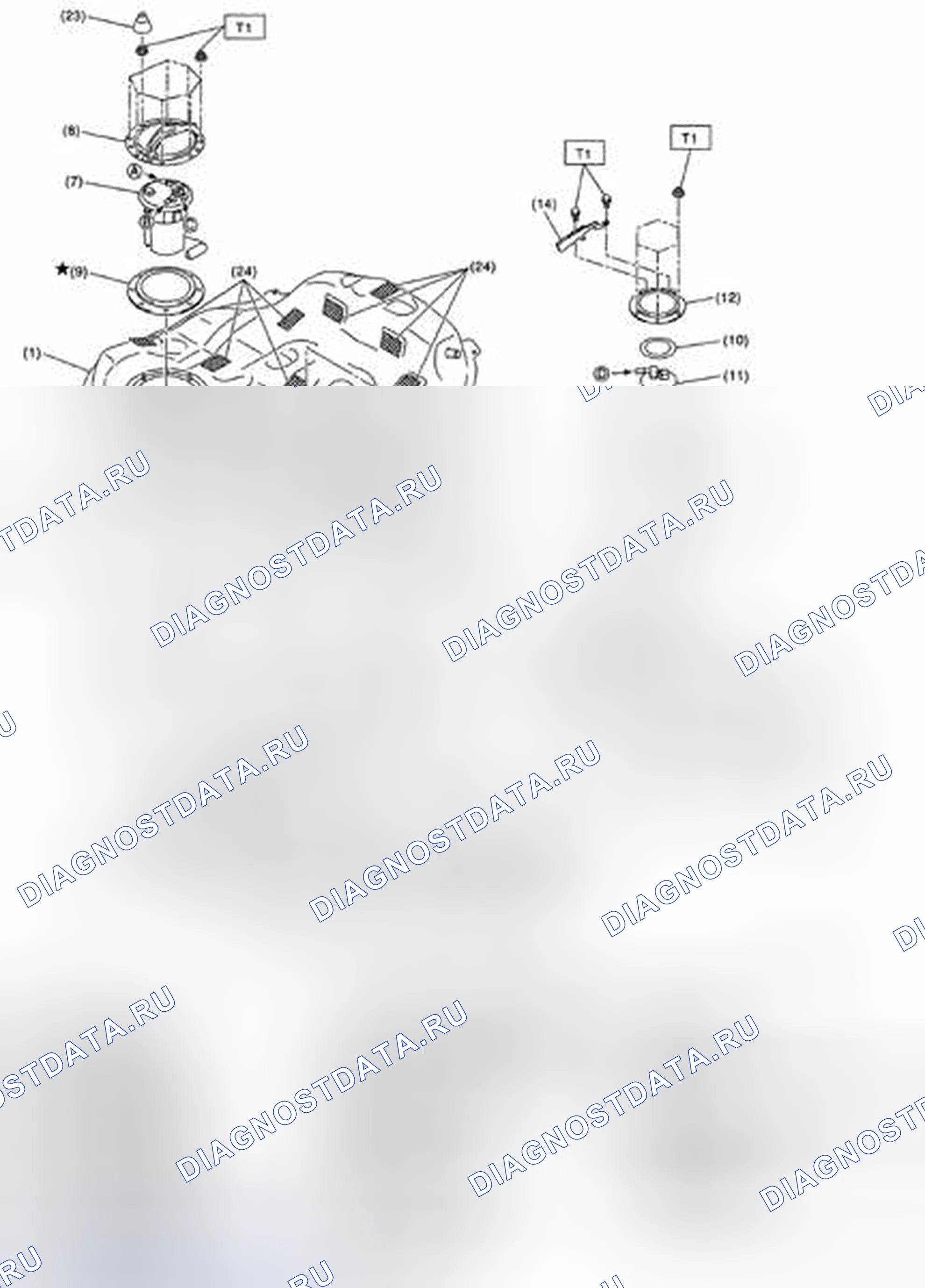 Рис. 4: ТОПЛИВНЫЙ БАК. Subaru Legacy BM/BR