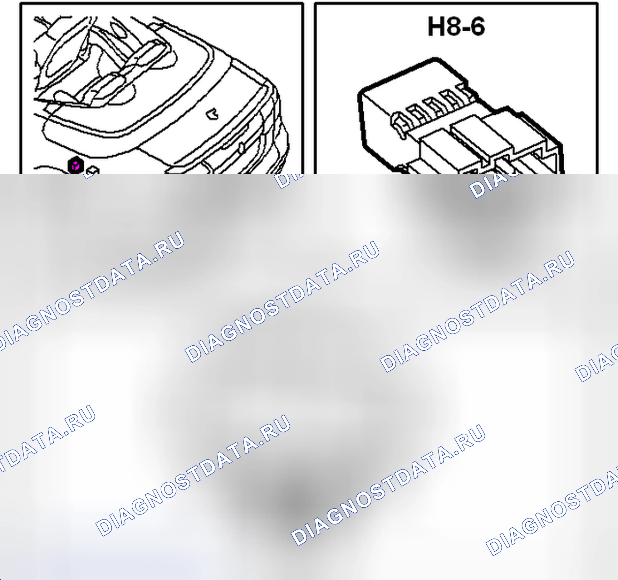 Рис. 847: Разъем H8-6. Kia Optima II