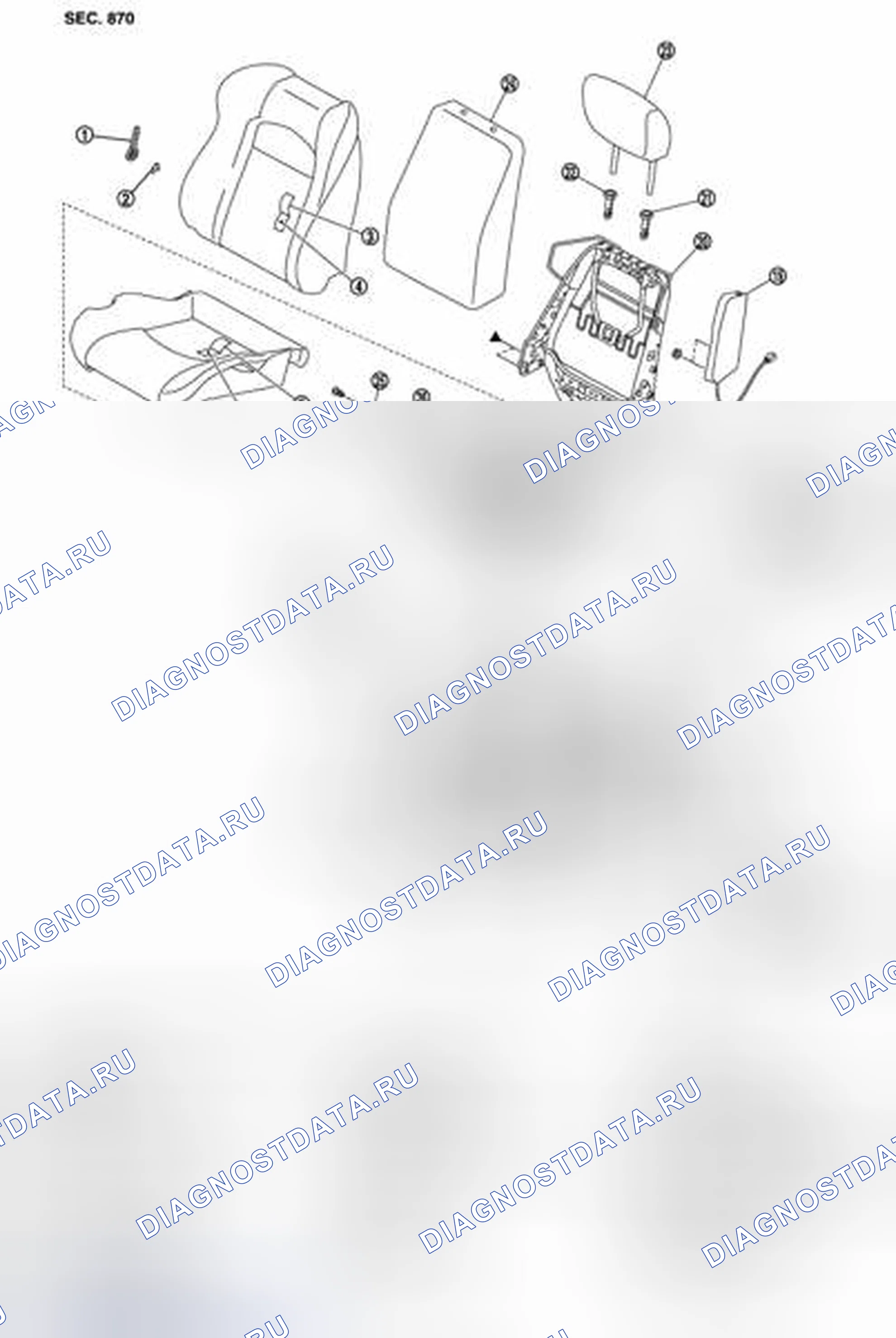 Рис. 21: СИЛОВОЕ СИДЕНЬЕ. Honda MDX I