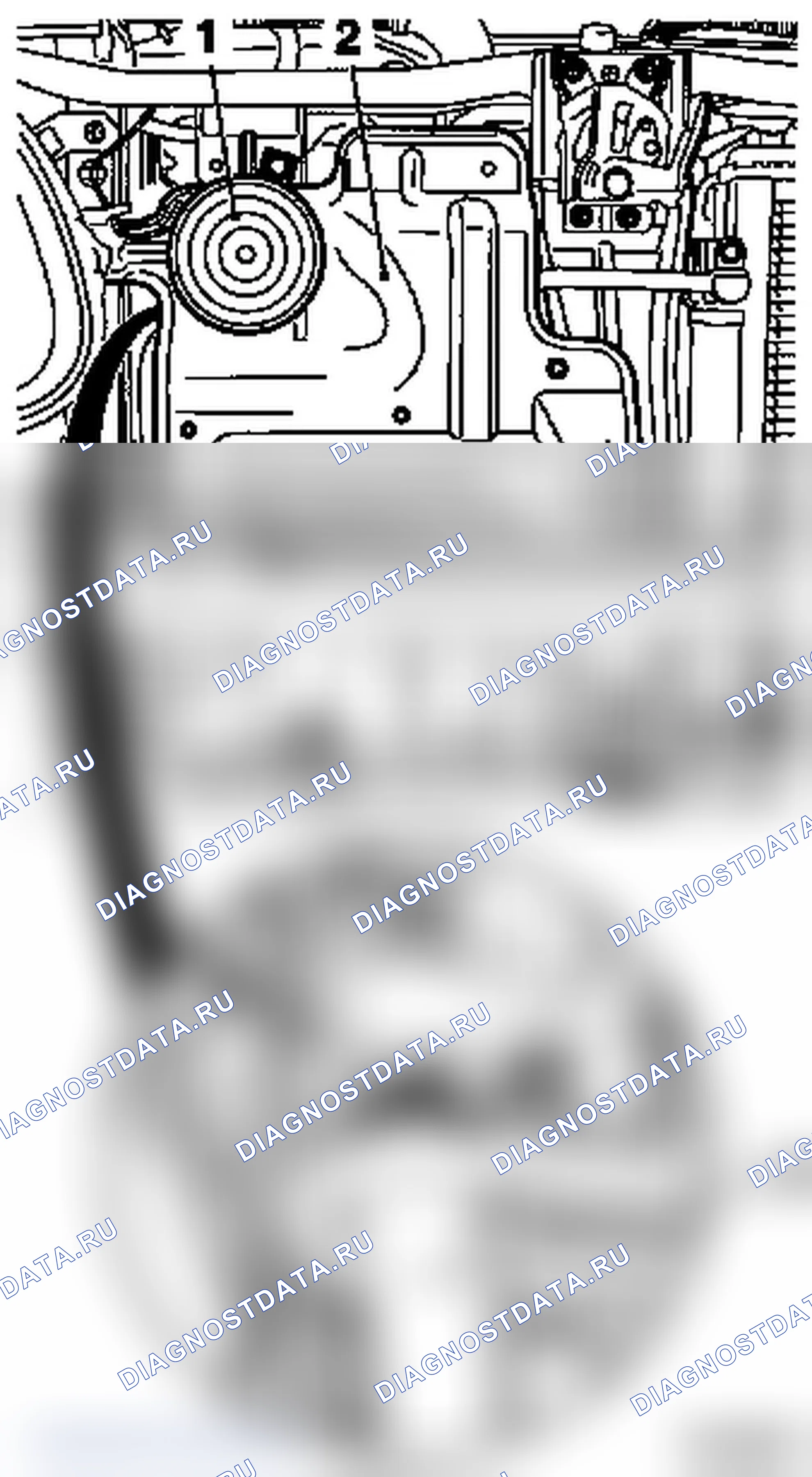 J313600 Снять и установить корпус ГРМ (Z 12 XE, Z 12 ХЕР, с кондиционером, левостороннее управление). Opel Agila A рестайлинг