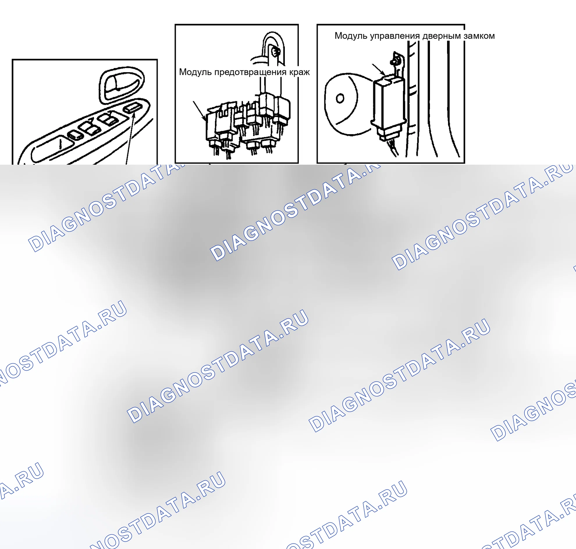 Рис. 24: РАСПОЛОЖЕНИЕ КОМПОНЕНТОВ. Mazda MPV II