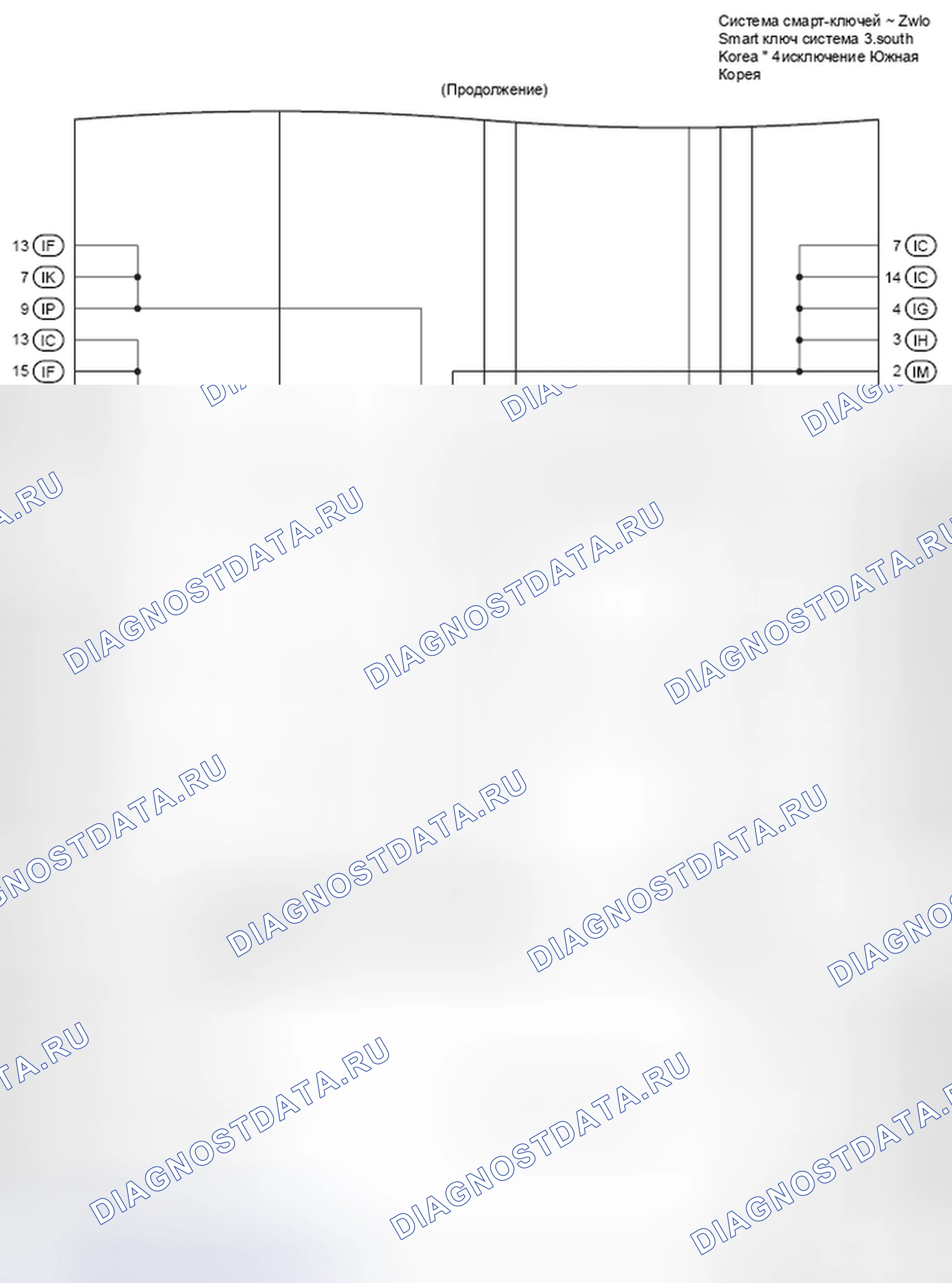 Рис. 1124: Схема внутренней цепи приборной панели J / B (3 из 3). Toyota Camry XV40 рестайлинг