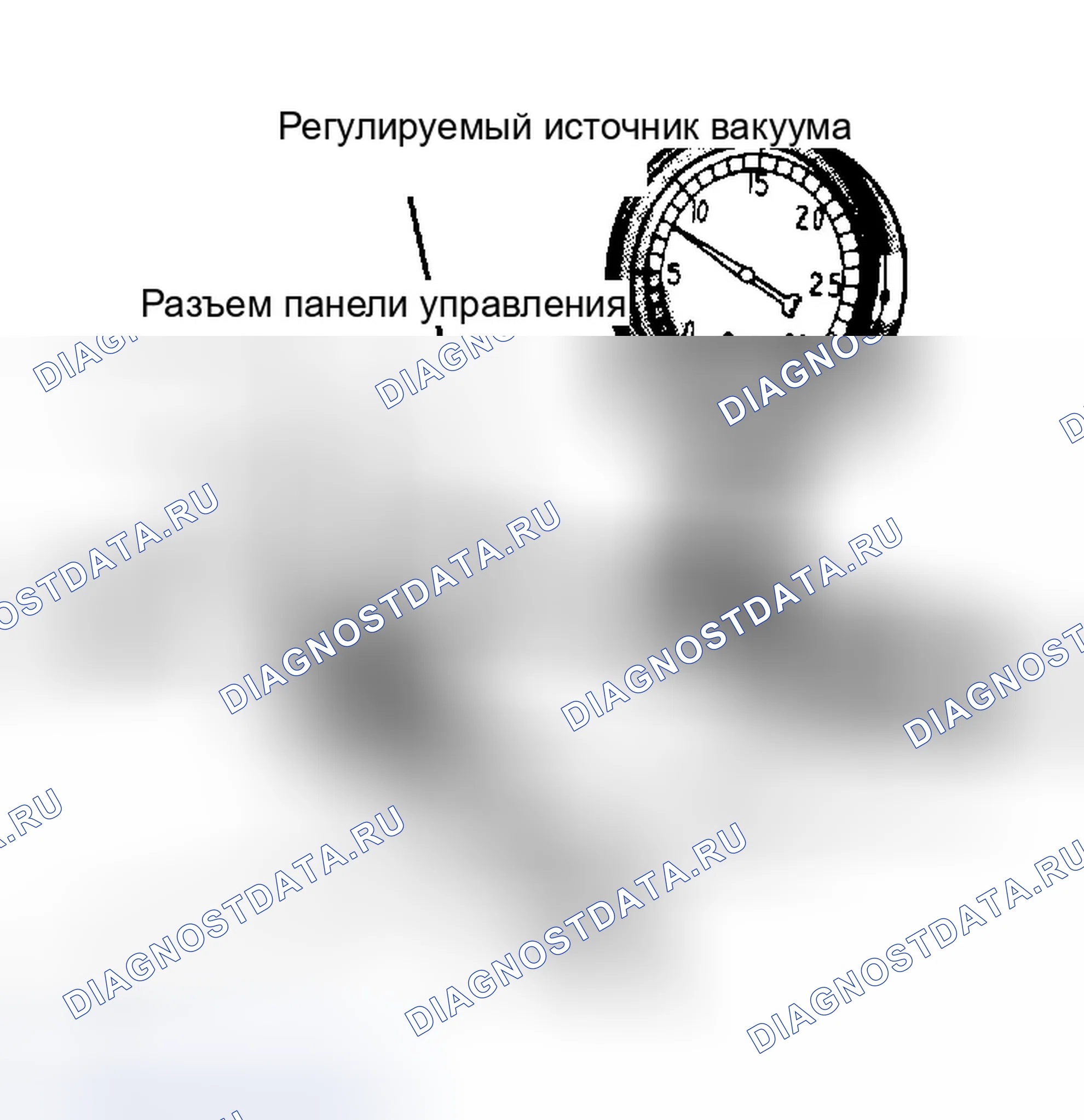 Рис. 1: Тестирование контроля вакуума Не используйте смазку на портах переключателя или разъема.. Dodge Ram Van II