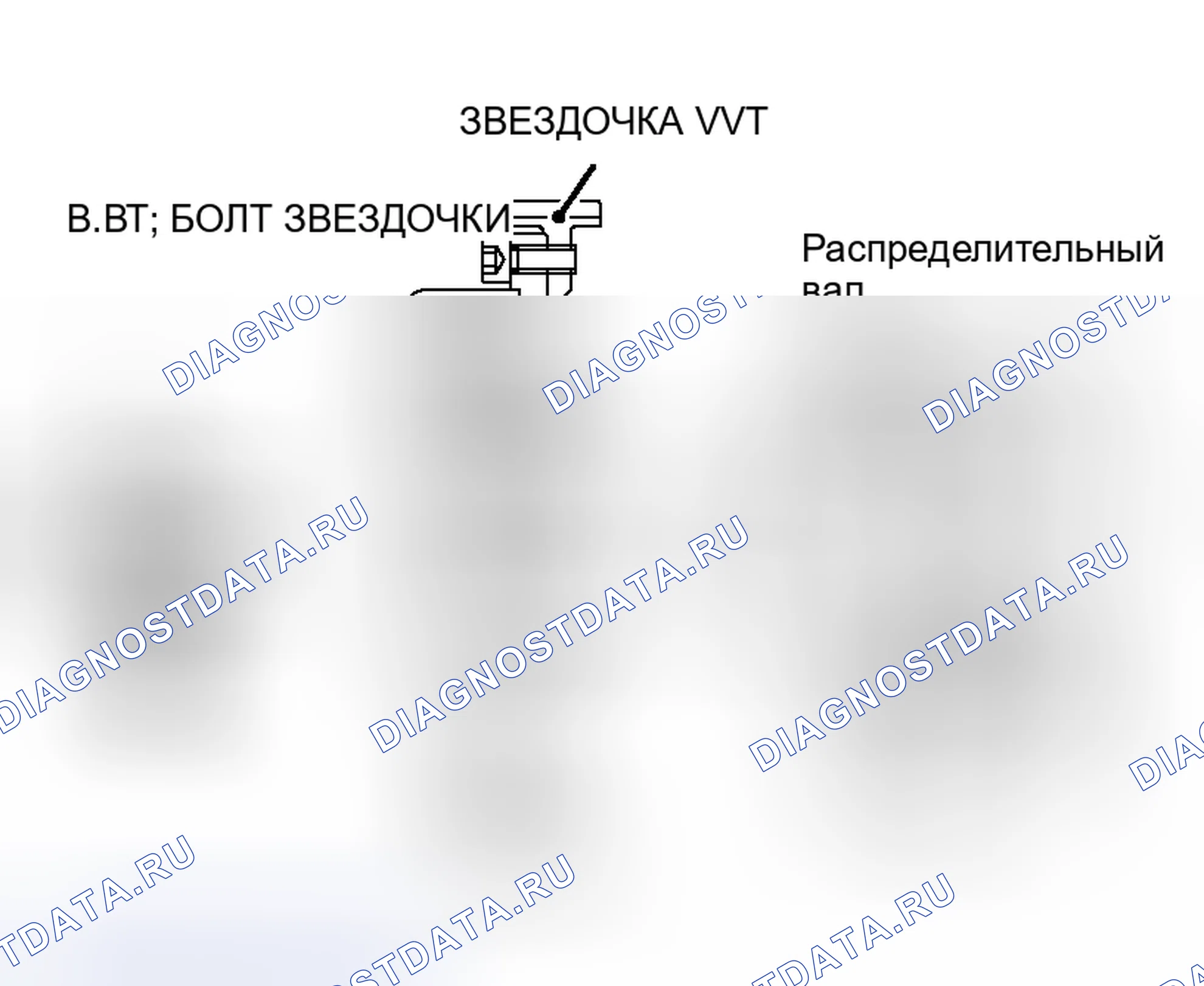 Рис. 715: >> B <<УСТАНОВКА ЗВЕЗДОЧКИ V.V.T./БОЛТА ЗВЕЗДОЧКИ V.V.T.. Mitsubishi Lancer Evolution IX