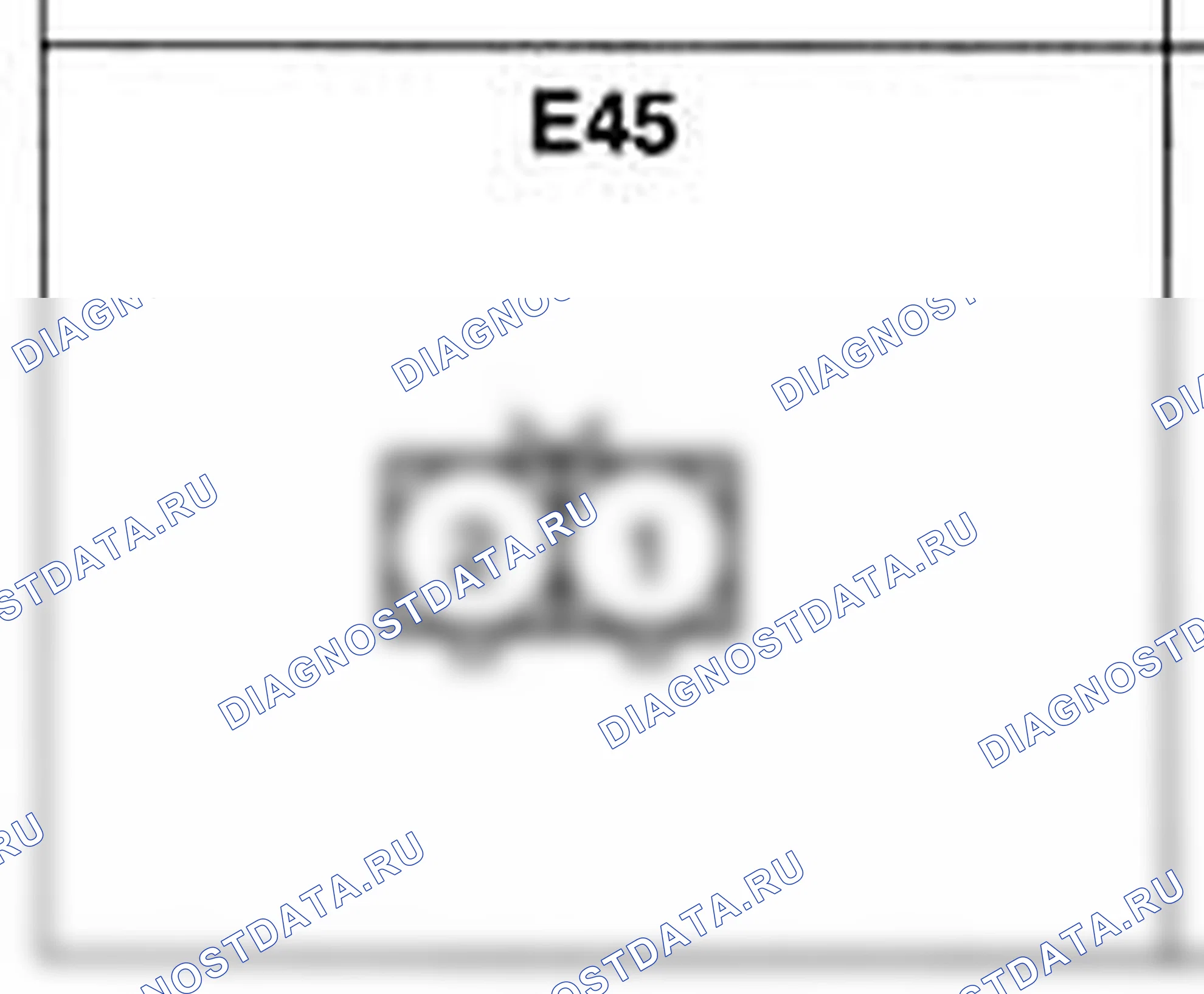 Распиновка разъёма E45 — жгута двигателя. Hyundai Atos MX