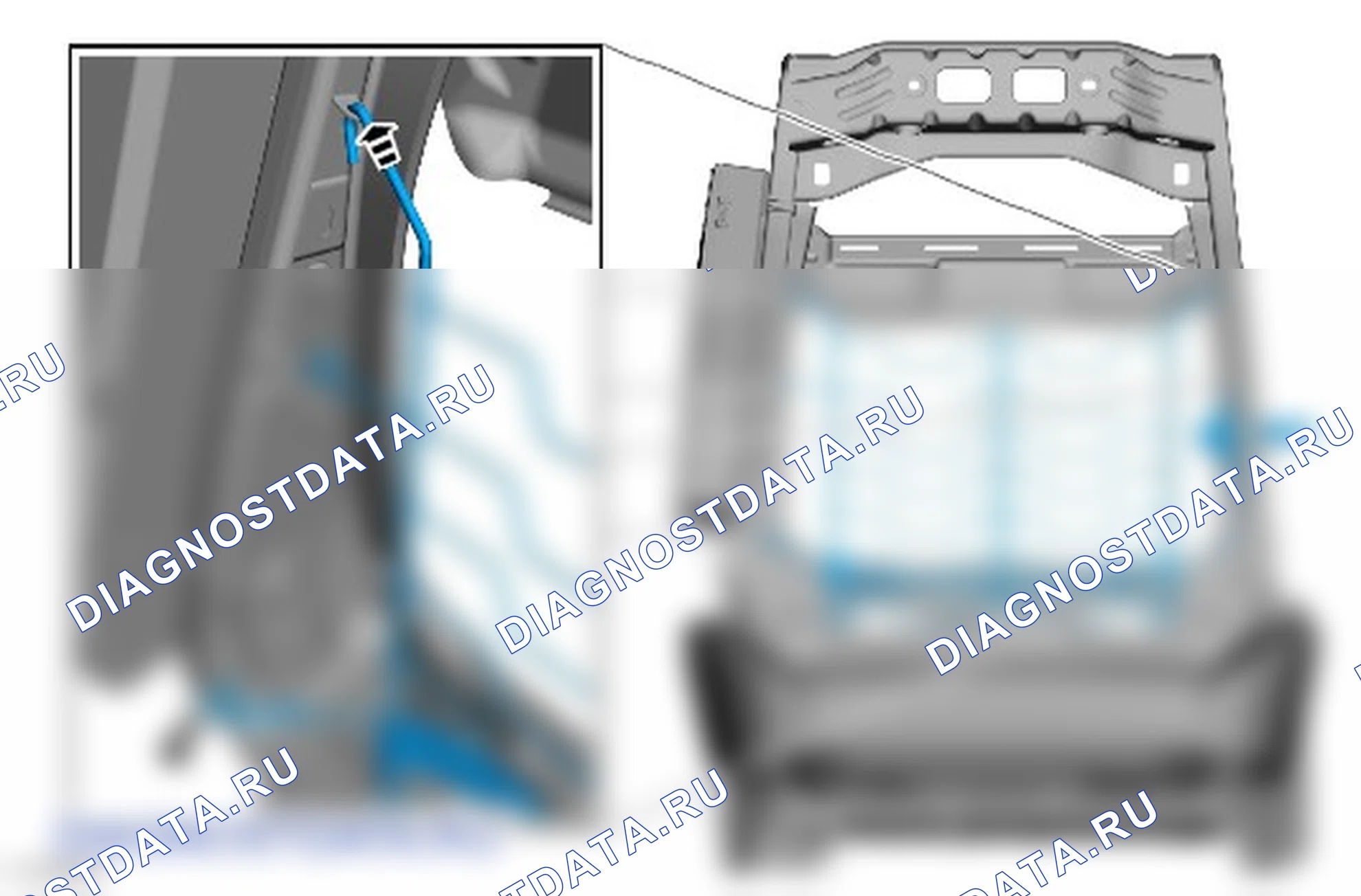 Как снять и установить поясничную опору переднего сиденья в сборе. Ford Transit Connect II