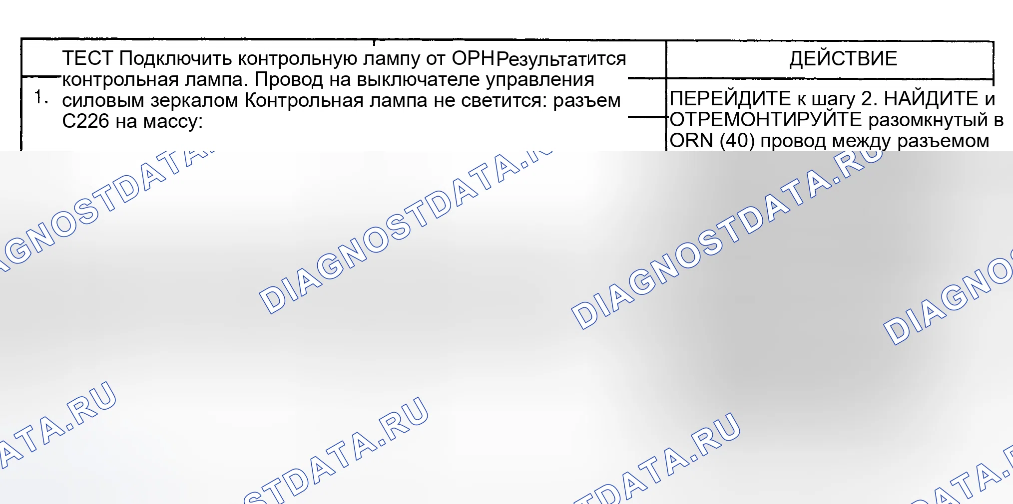 Рис. 6: ТЕСТ C: ОБА СИЛОВЫХ ЗЕРКАЛА НЕ РАБОТАЮТ. Chevrolet Sportvan G30 
