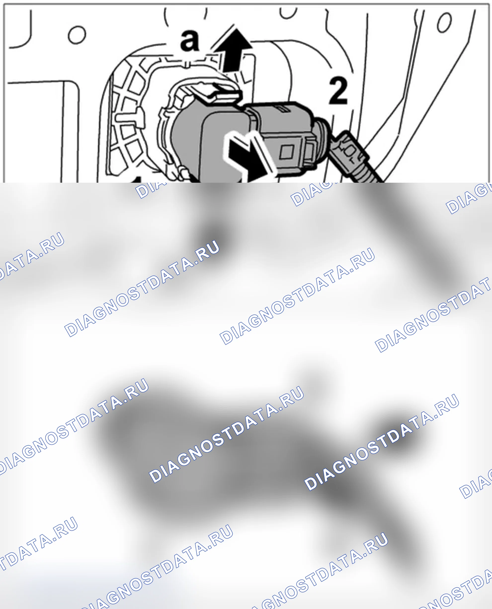 Рис. 140: Демонтаж датчика для ParkAssist. Porsche 911 GT3 997