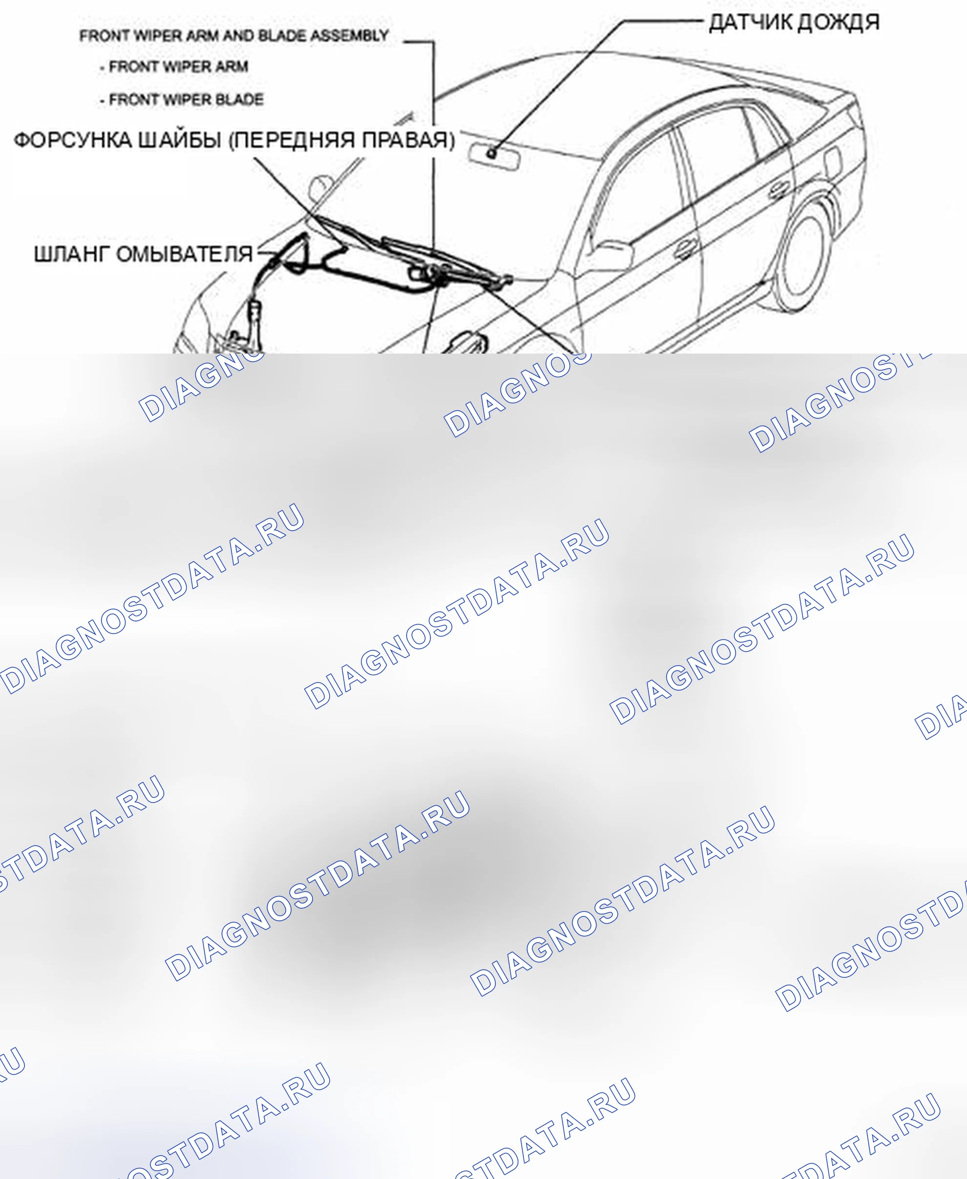 Рис. 24: РАСПОЛОЖЕНИЕ ДЕТАЛЕЙ. Toyota Avalon XX30 рестайлинг