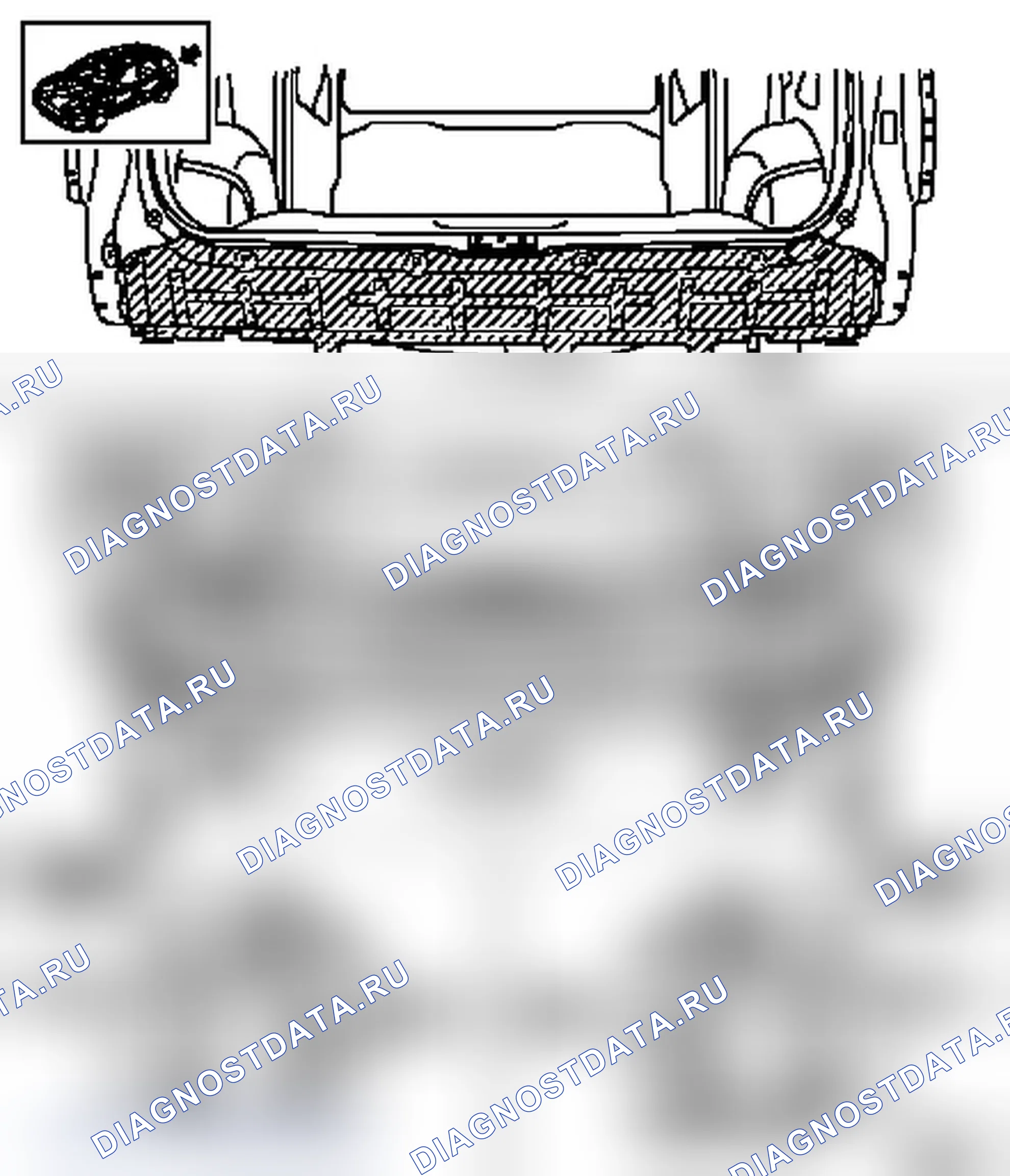 Замена наружной задней панели (снизу) (модели F35, F70). Opel Astra G