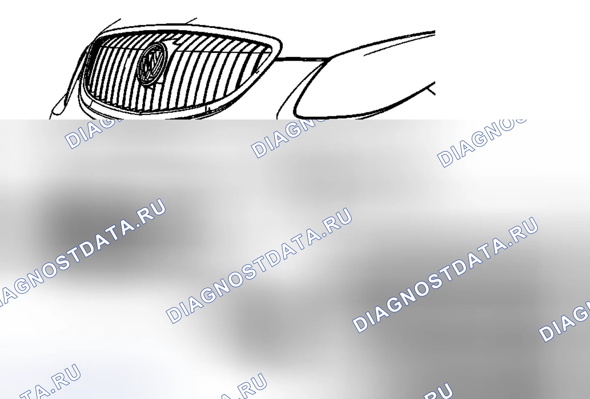 Рис. 37: Замена нижней решетки радиатора (анклав). Chevrolet Traverse I