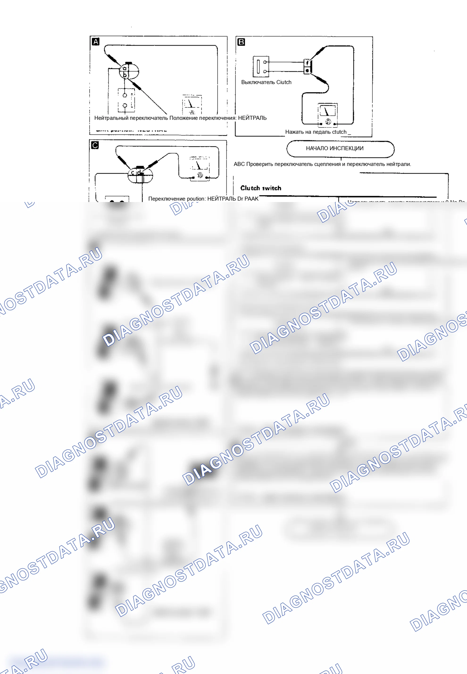 Рис. 61: Тест Z Pulsar Nx SE Clutch / Neutral / Сsw (Non Self-Diag Items). Nissan Pulsar N13